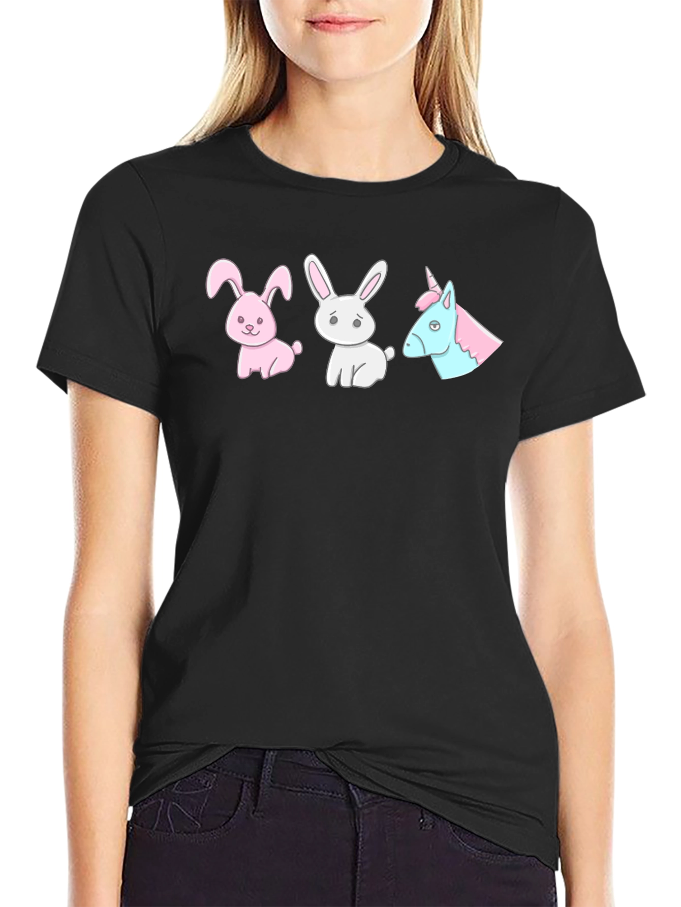 Bunny Unicorn Graphic T-Shirt - Unisex