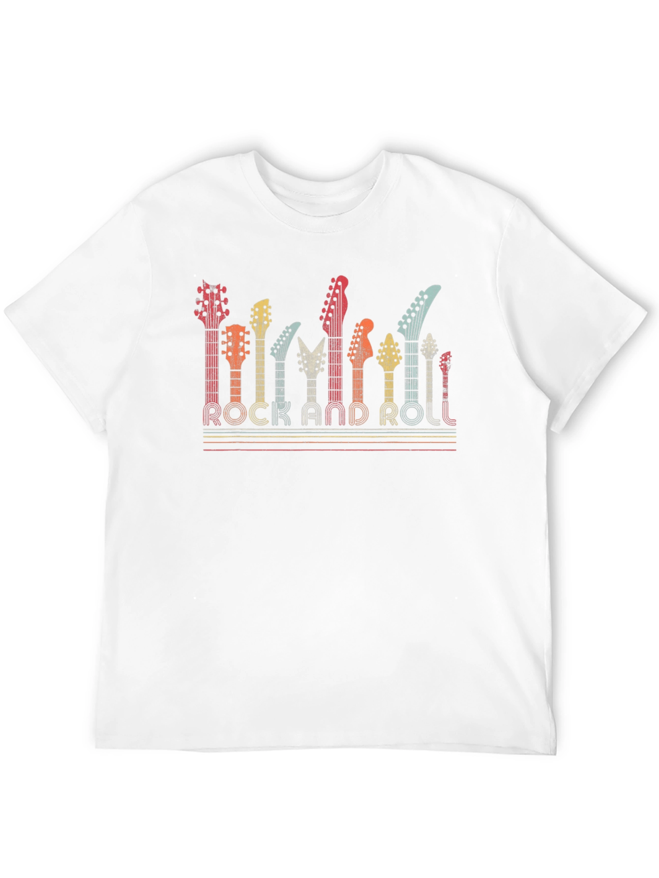 Rock and Roll Guitar T-Shirt Retro Band Tee