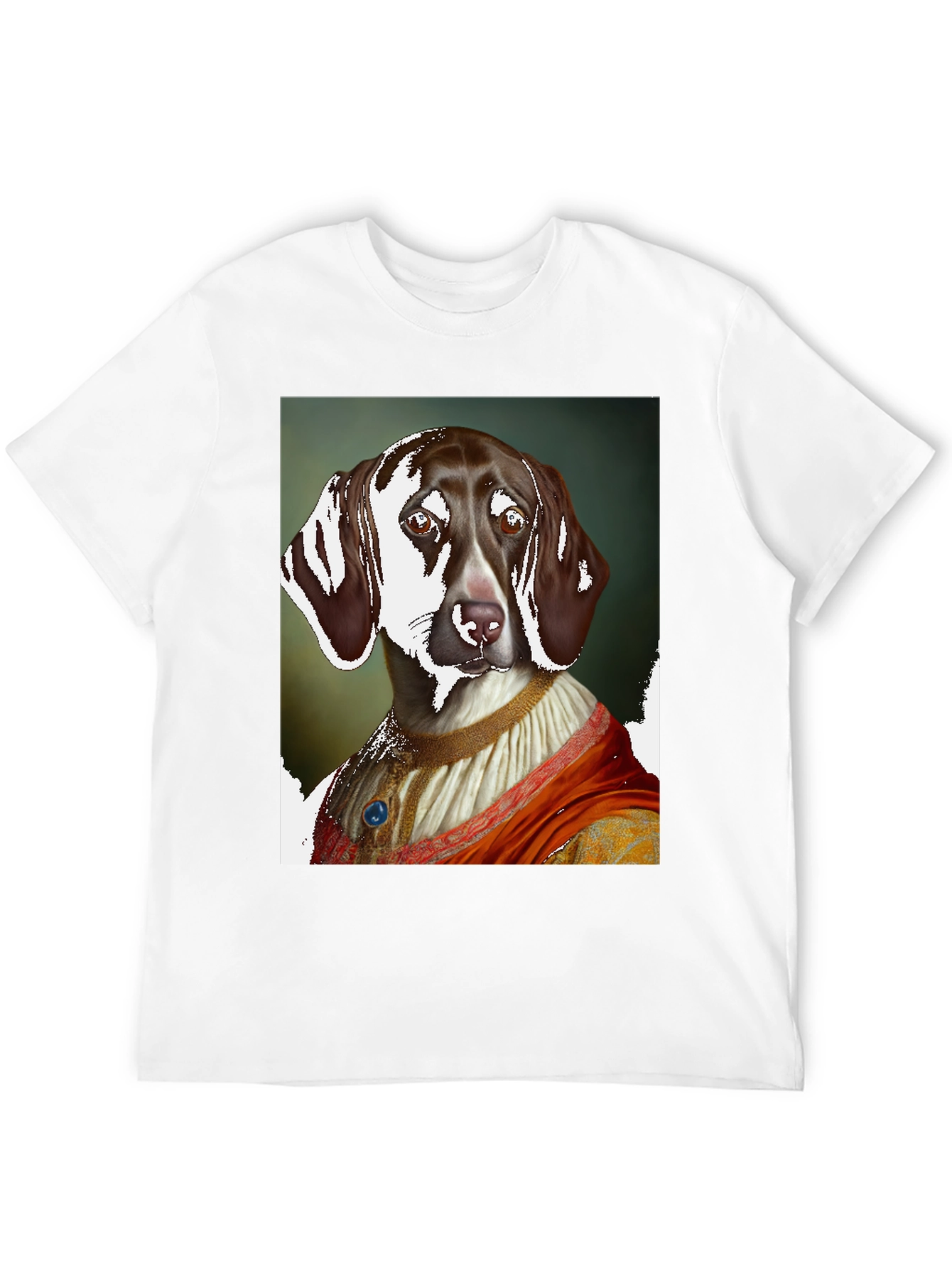 Dog Portrait Graphic Tee - Renaissance Style