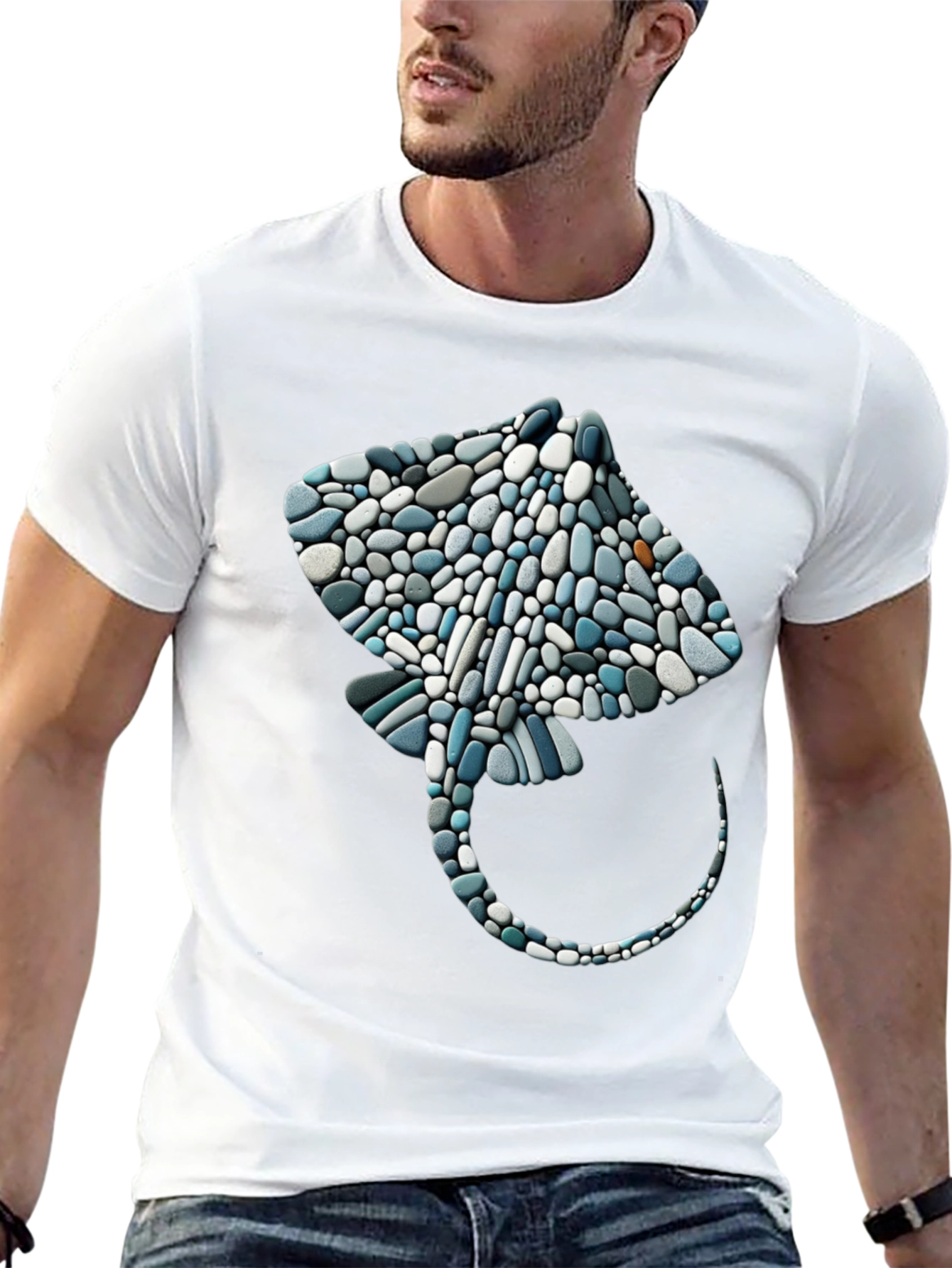 Stingray Pebble Art Graphic Tee