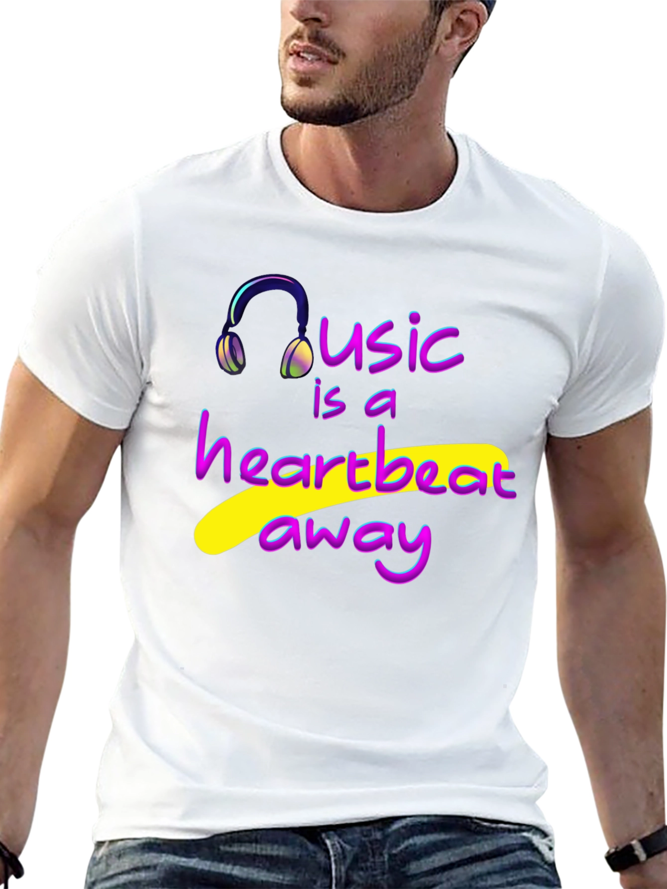 Music is a Heartbeat Away Graphic Tee