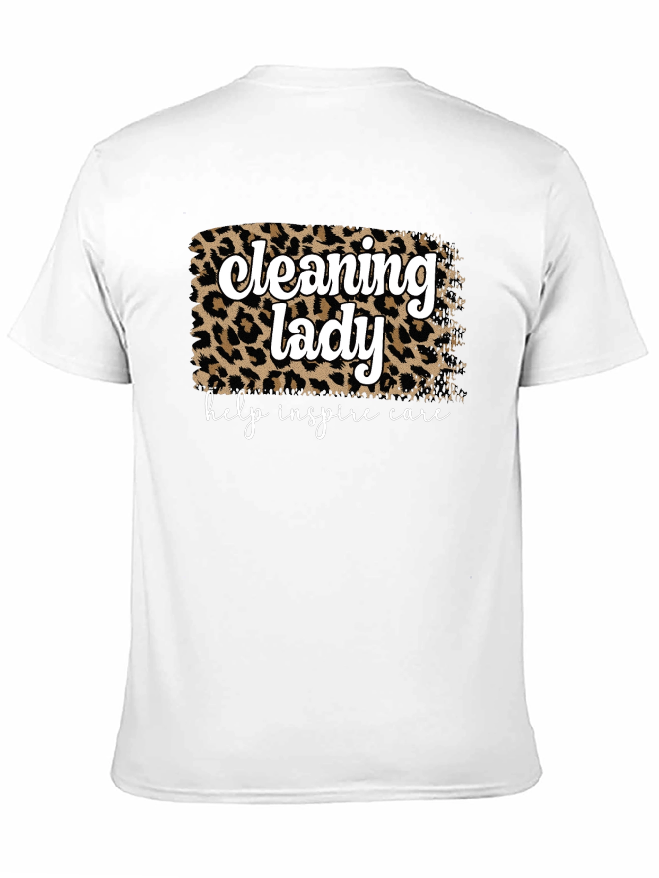 Cleaning Lady Leopard Print T-Shirt
