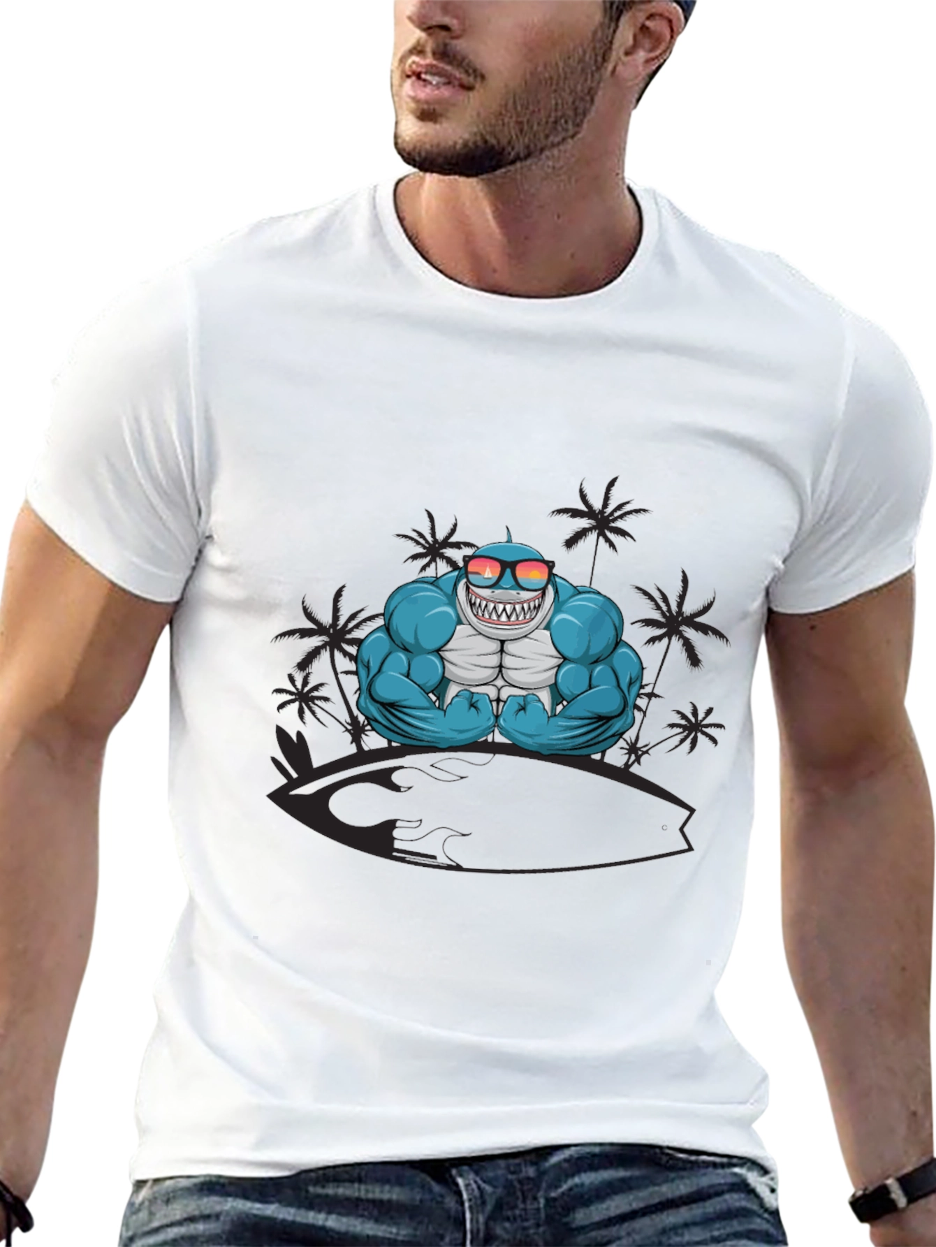 Muscle Shark Graphic Tee