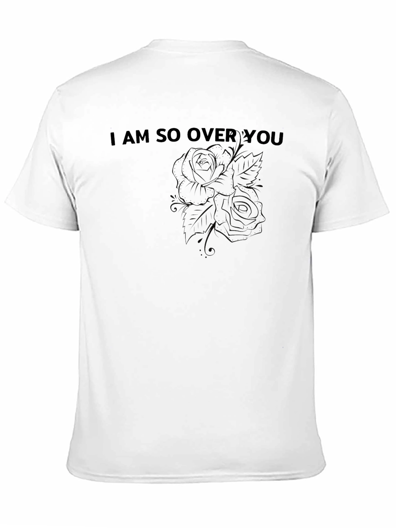 I Am So Over You Black Graphic Tee