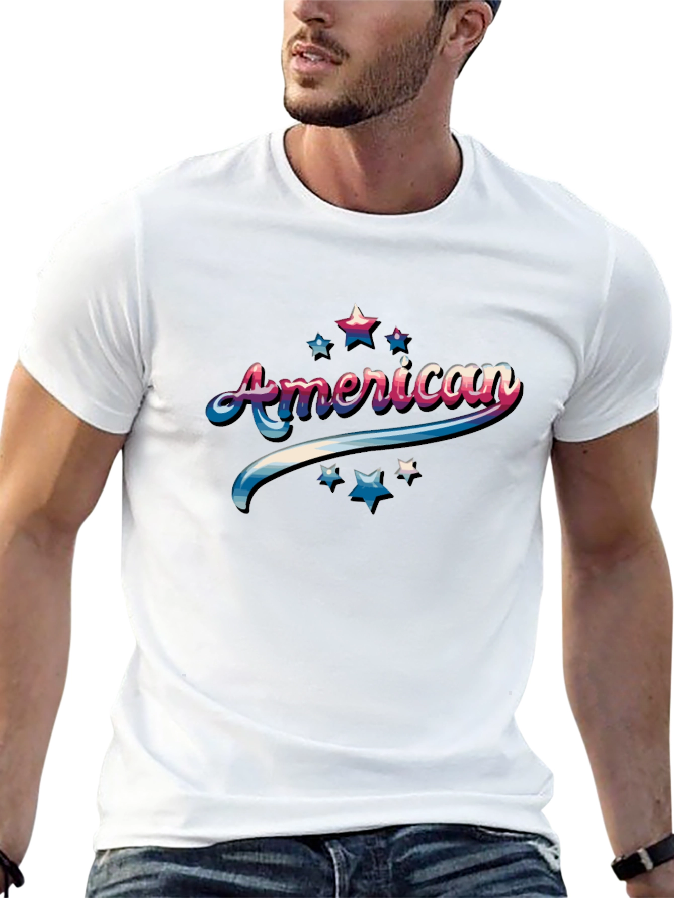 American Pride Graphic Tee - Patriotic Design