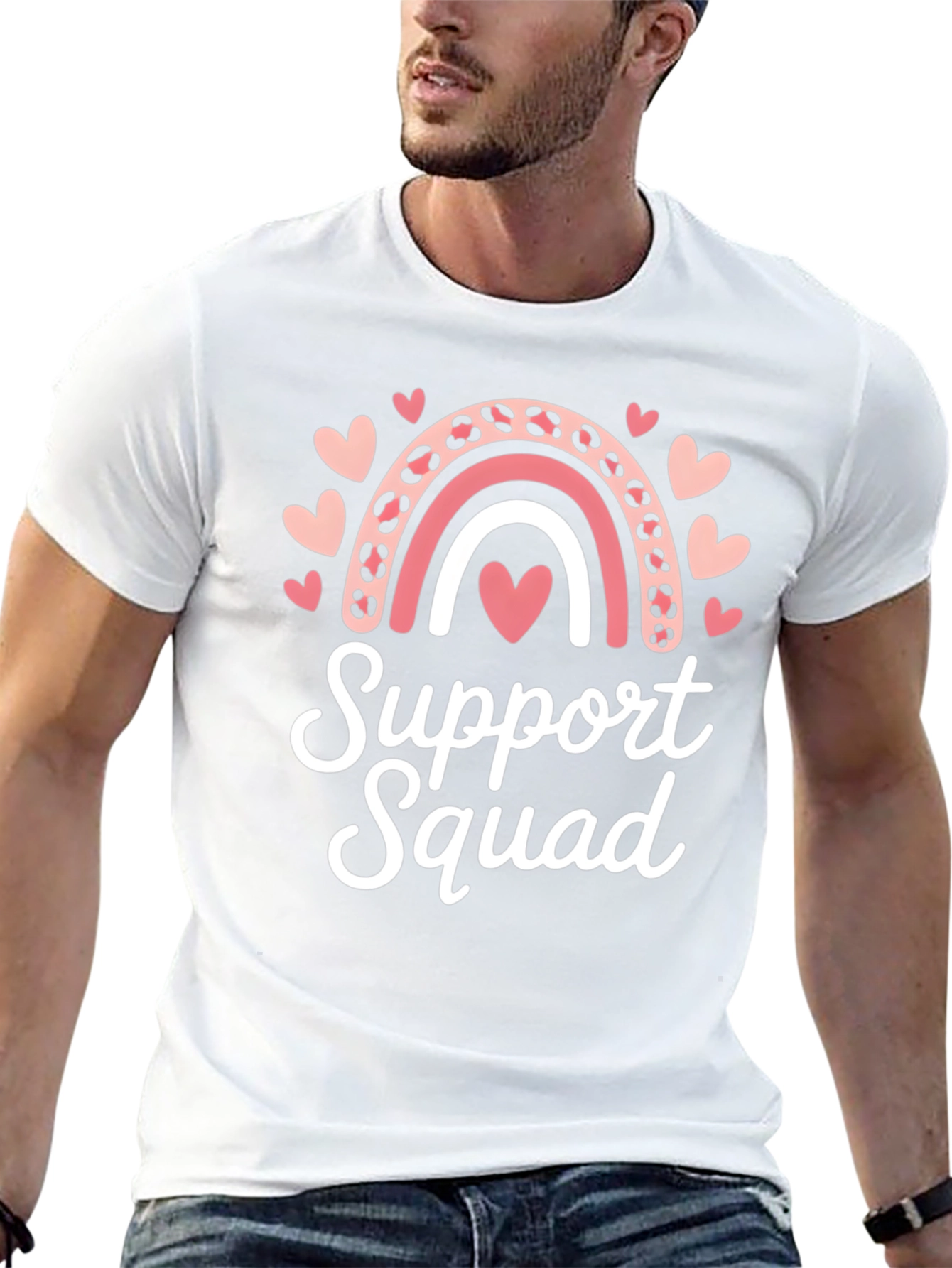 Support Squad Rainbow Graphic Tee