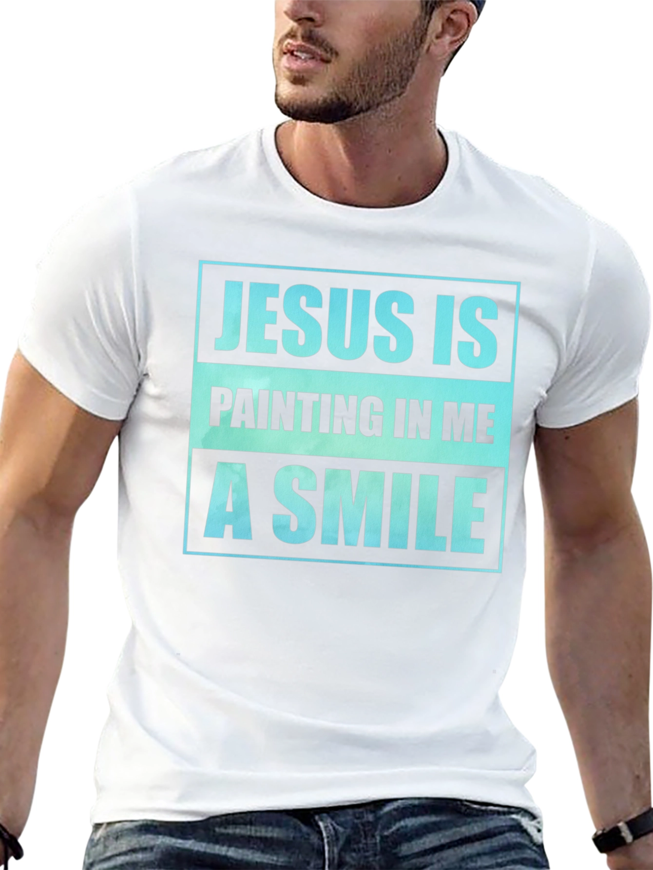 Jesus is Painting in Me a Smile Graphic T-Shirt