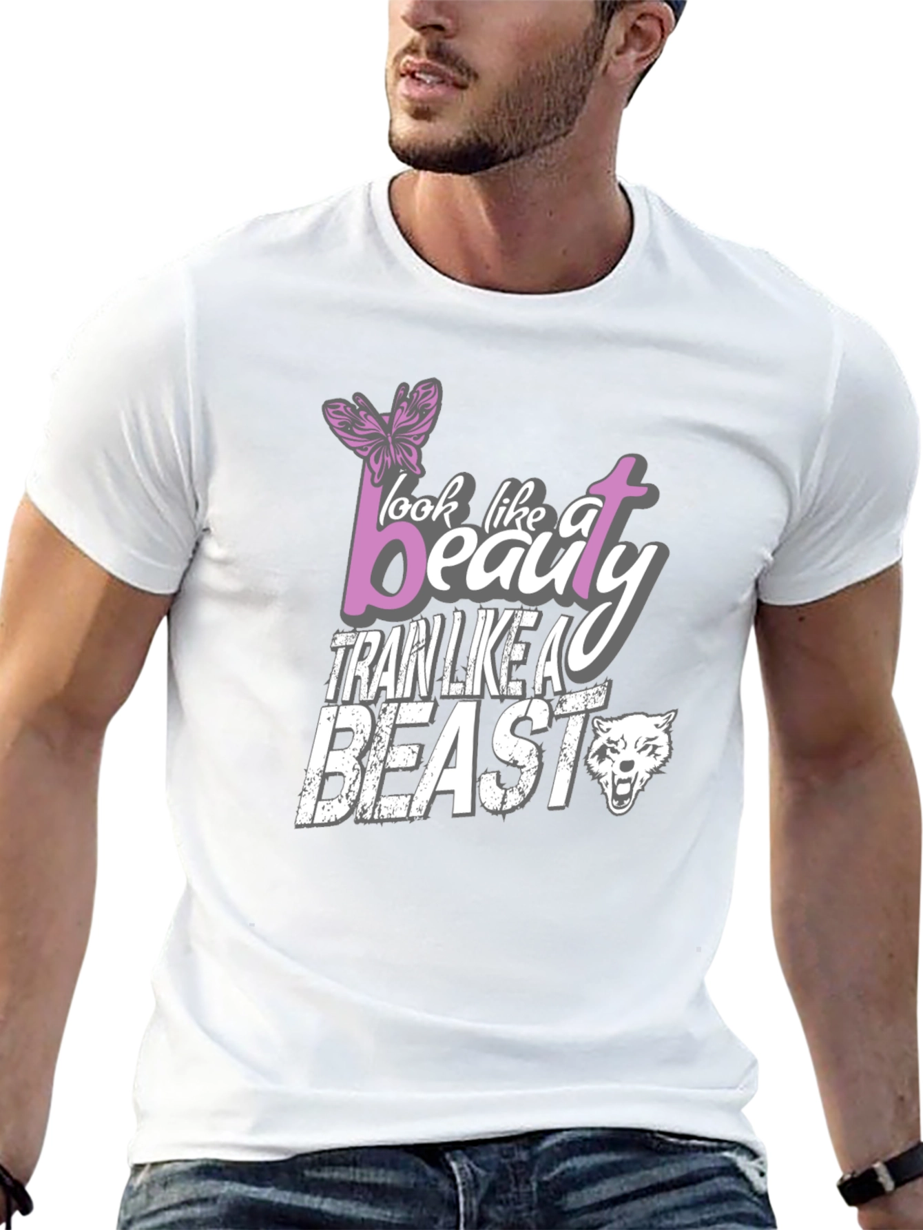 Beauty and Beast T-Shirt | Workout Motivation Tee