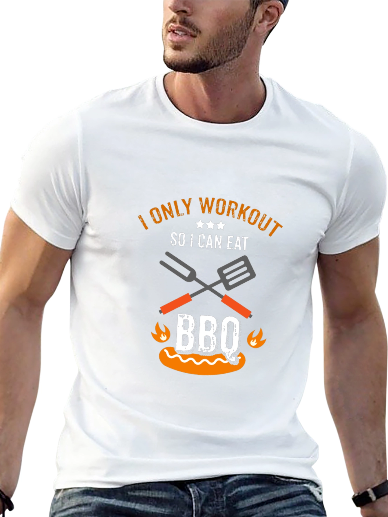 Funny BBQ Workout T-Shirt