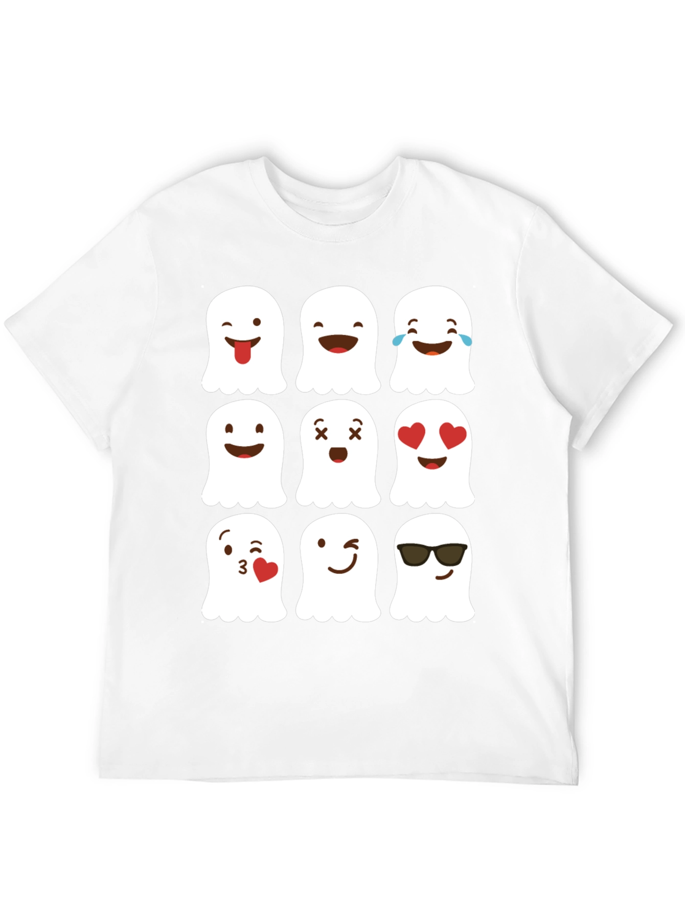 Emoji Ghost T-Shirt - Spooky & Fun Halloween Tee