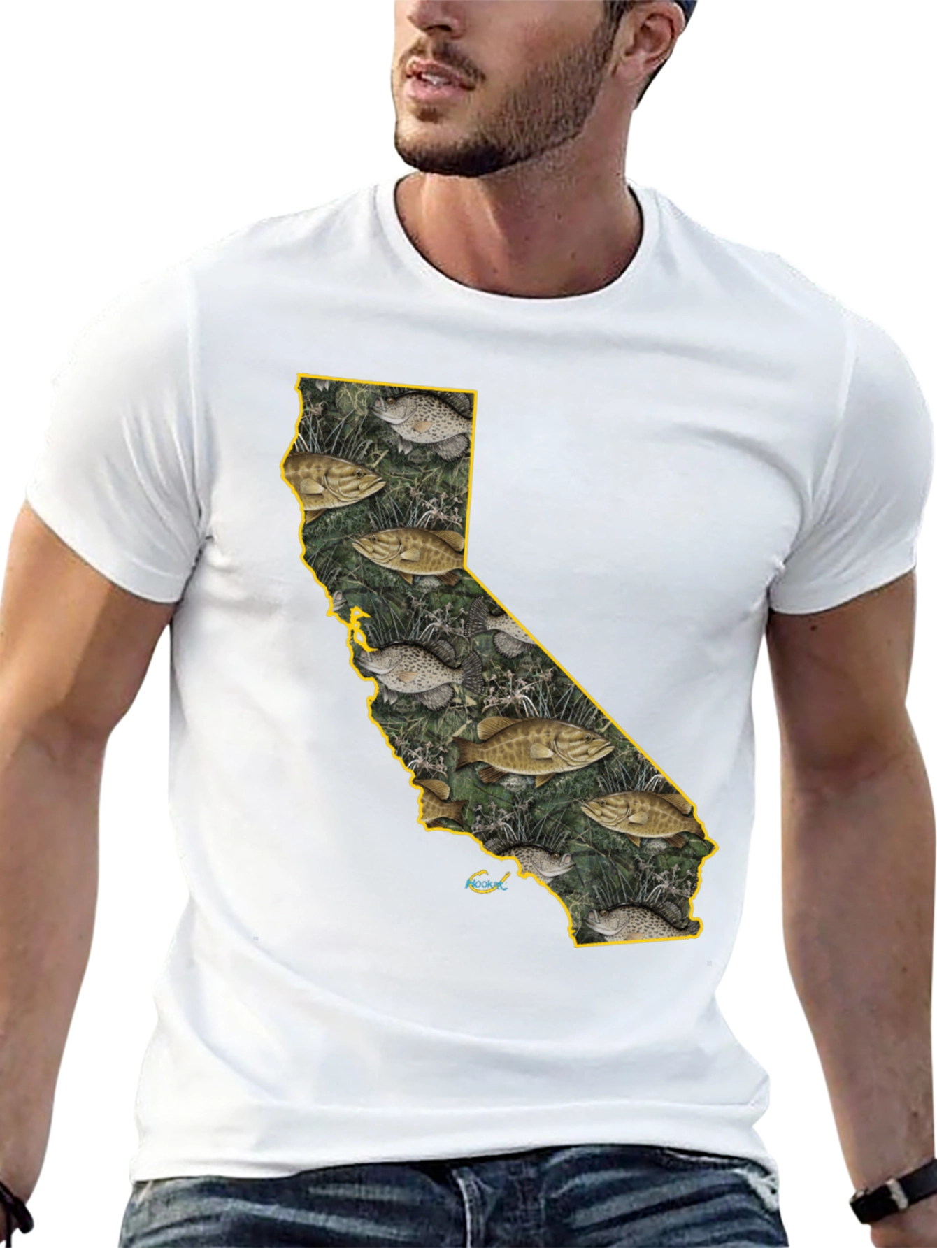 California Fish Graphic Tee - Bass Fishing T-Shirt