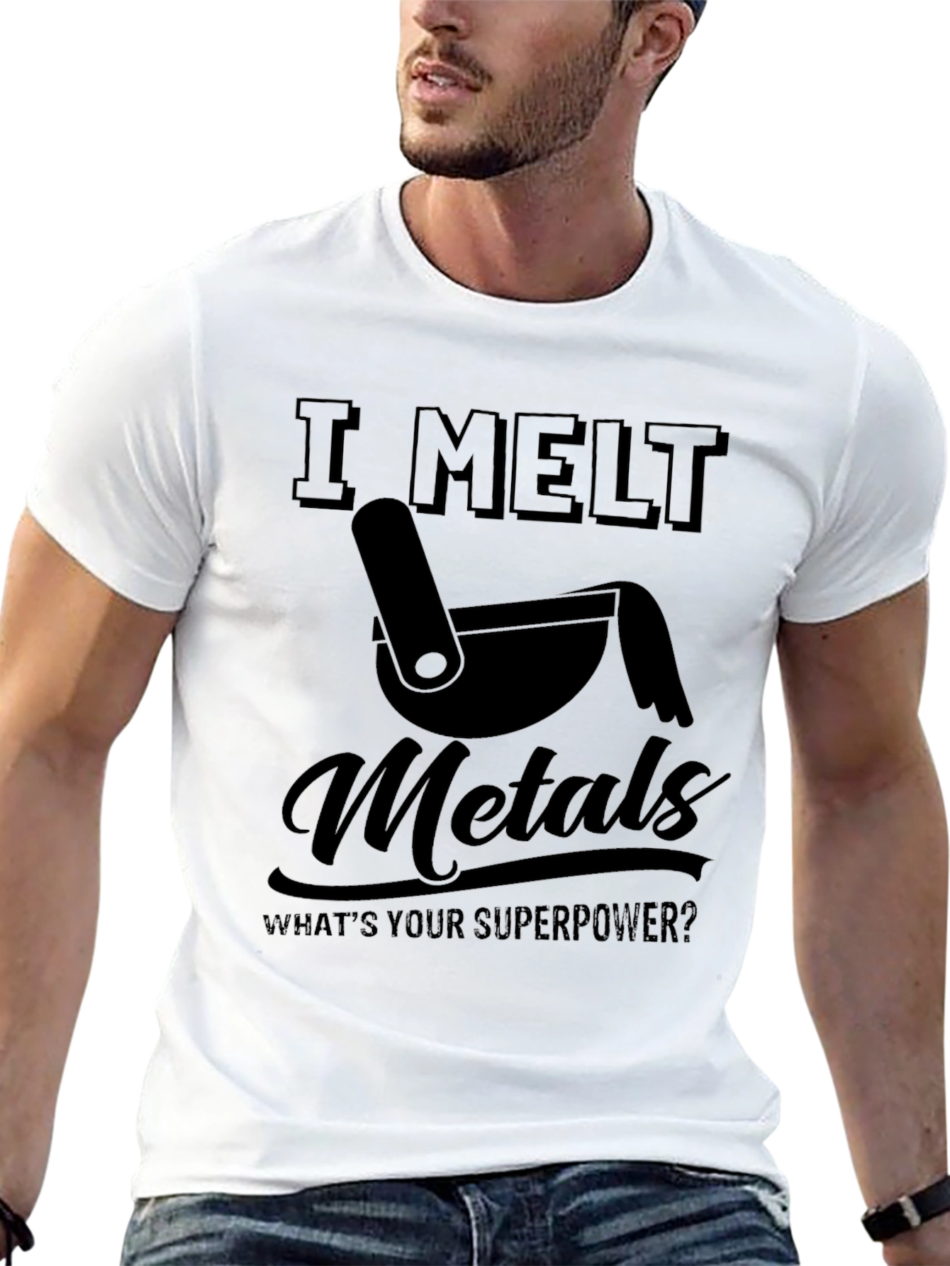 I Melt Metals T-Shirt Funny Superpower Tee