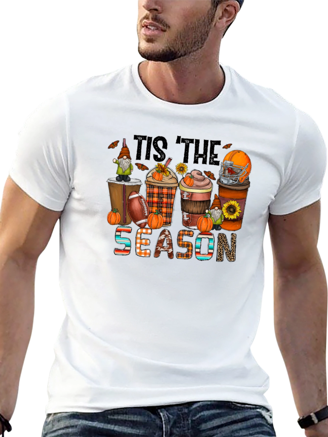 Tis The Season Football & Pumpkin T-Shirt