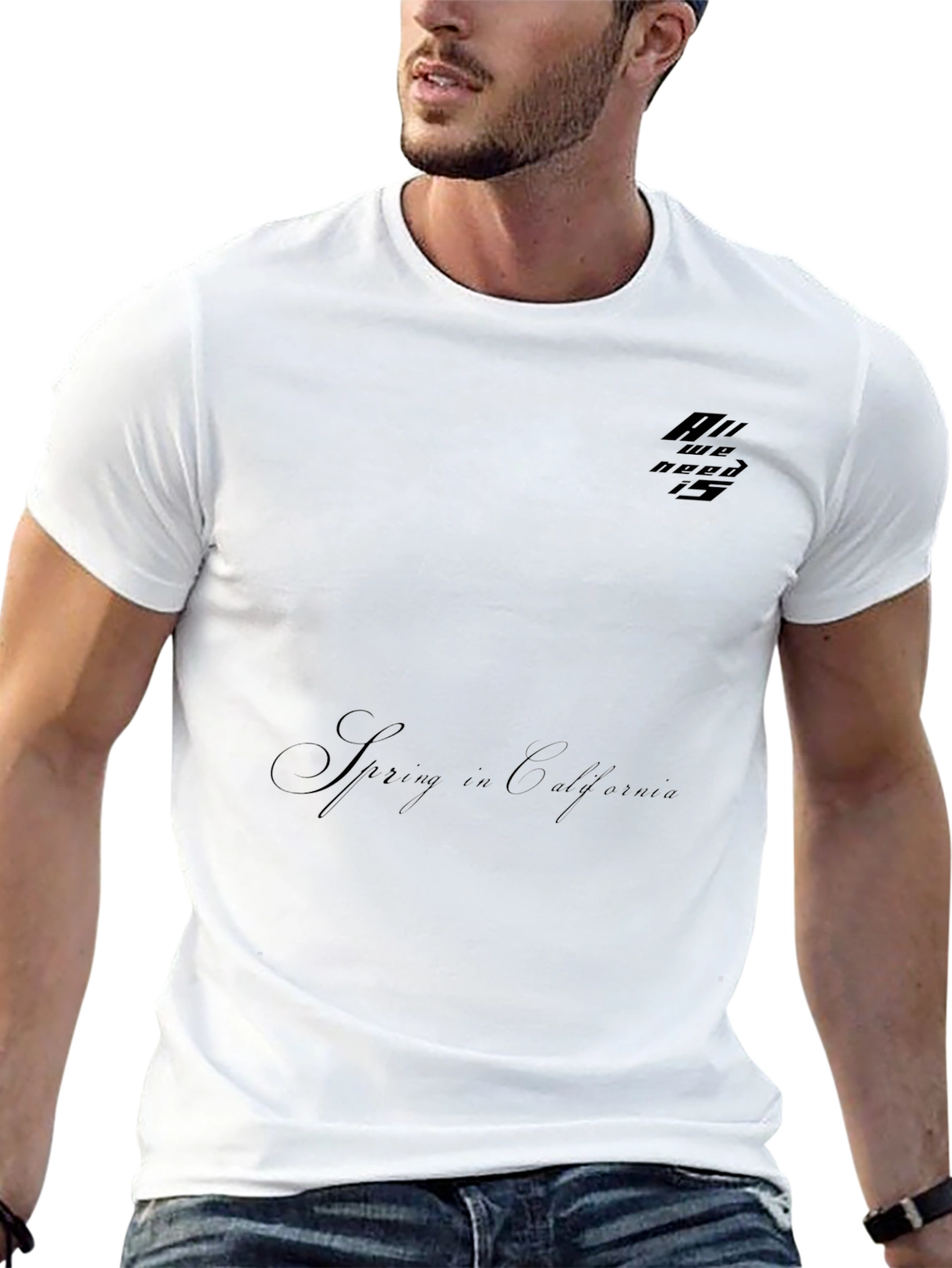 Mens Black Casual Short Sleeve Graphic T-Shirt