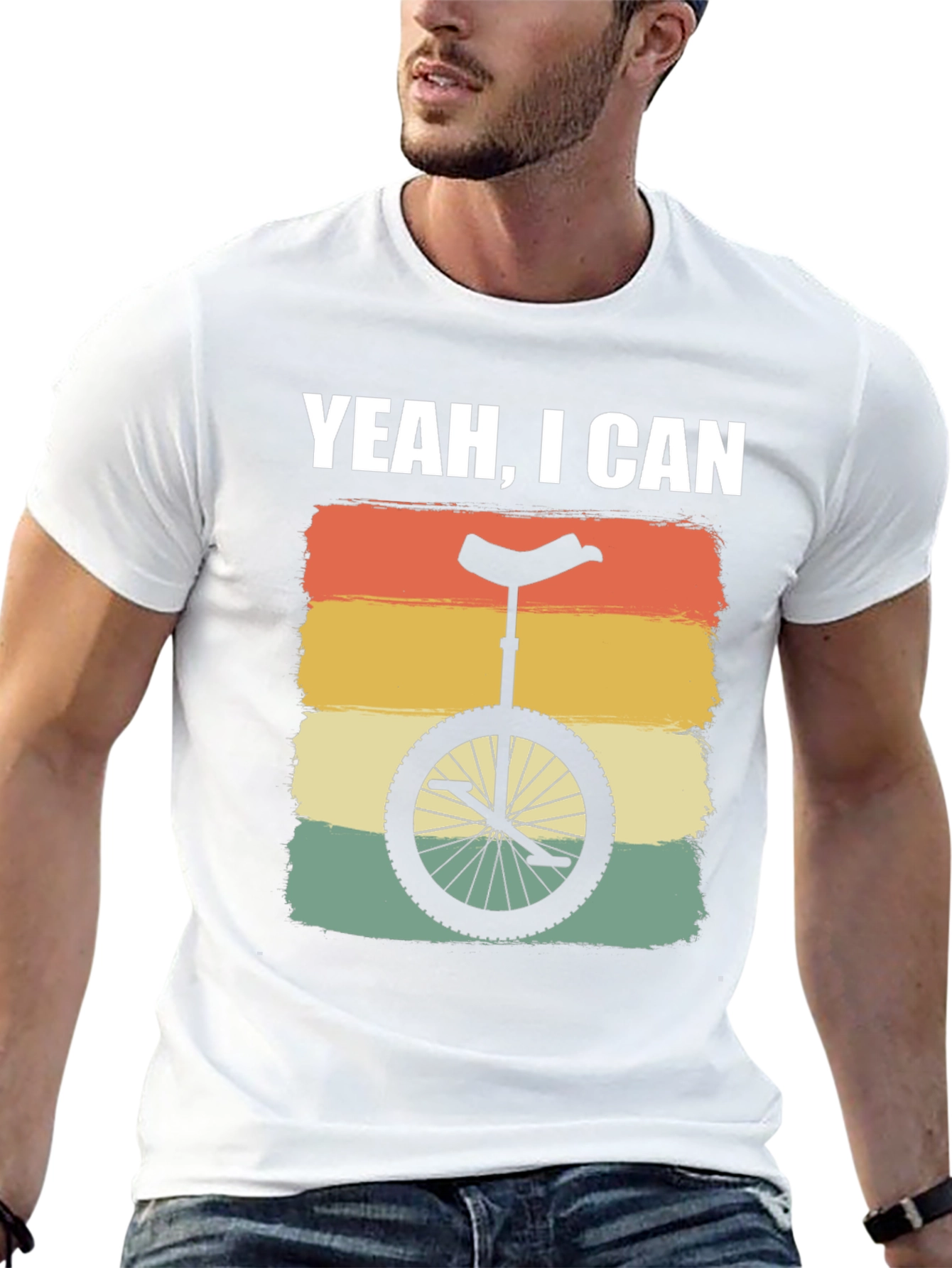 Yeah I Can Unicycle T-Shirt - Retro Style