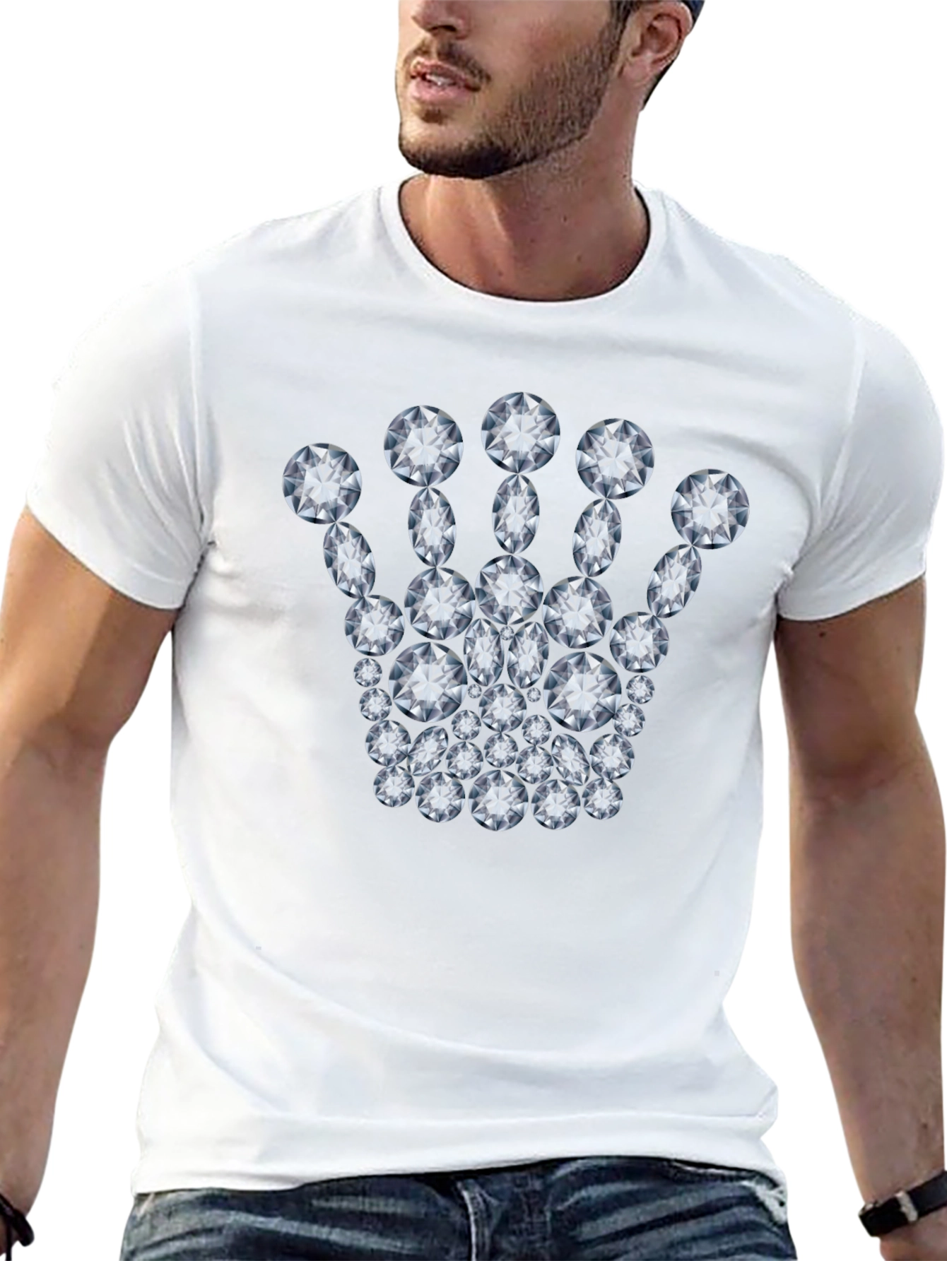 Diamond Crown Graphic Tee - Black