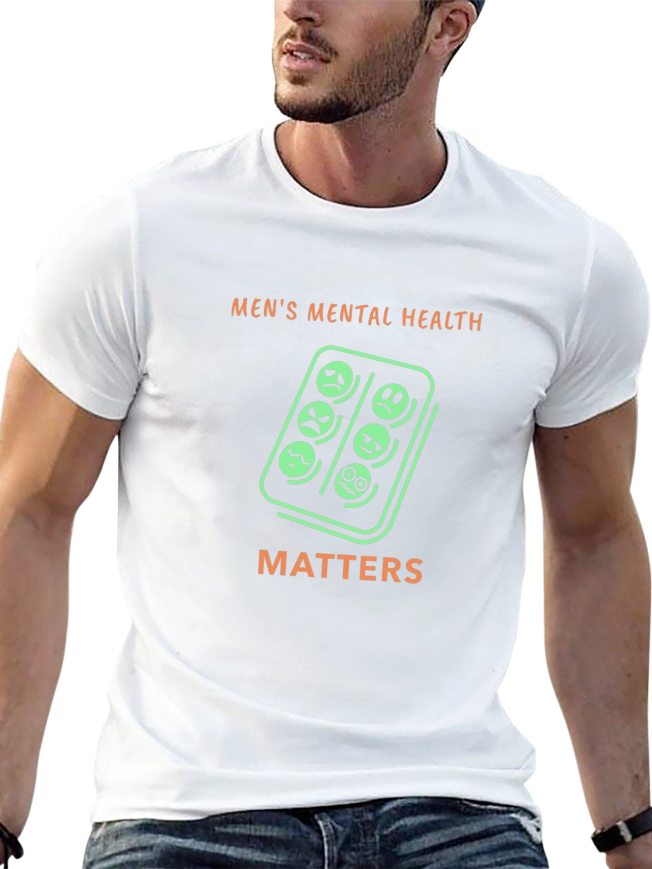 Mens Mental Health Matters Graphic Tee - Black