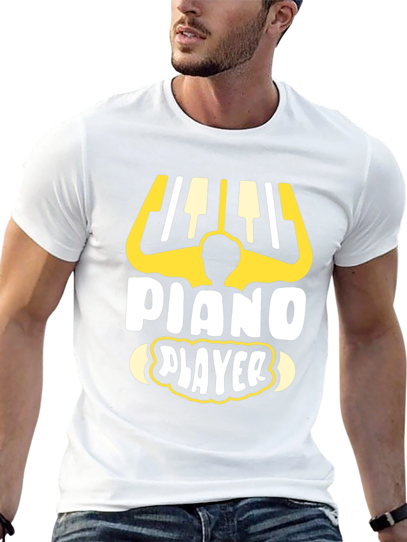 Piano Player Graphic Tee - Music Lover T-Shirt