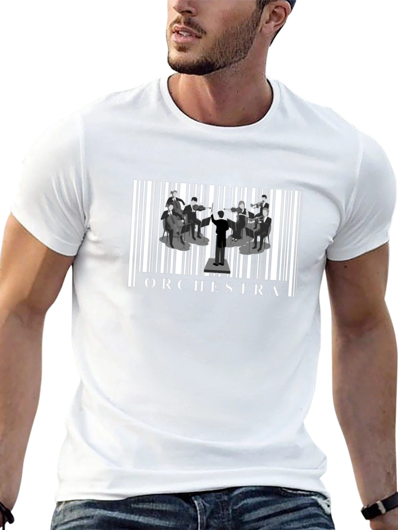Orchestra Barcode Graphic T-Shirt