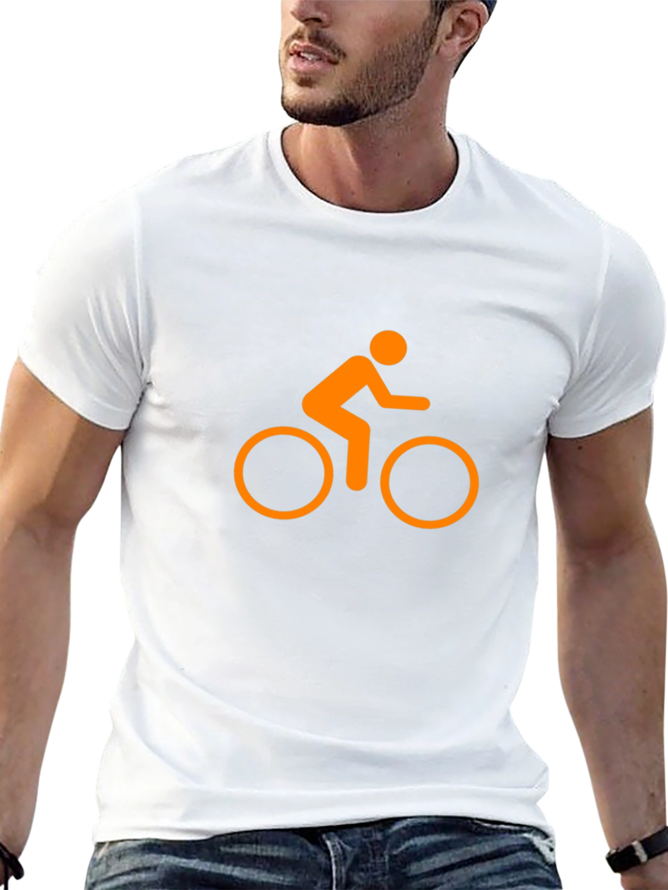 Cycling Graphic Tee - Black Casual T-Shirt