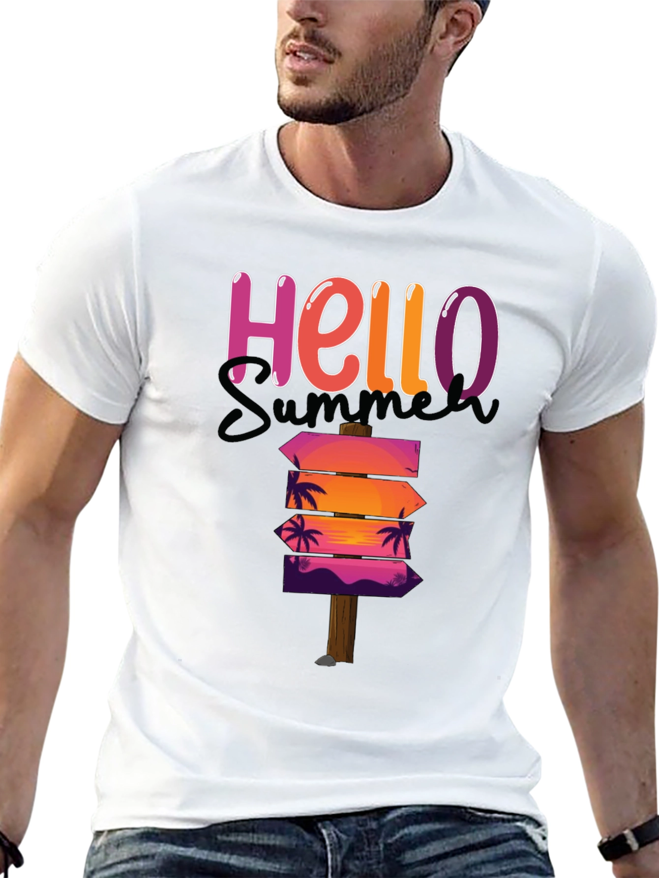 Hello Summer T-Shirt - Beach Vacation Ready