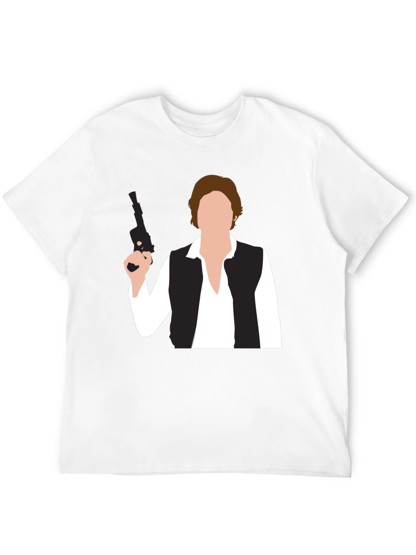 Han Solo Graphic T-Shirt - Black Cotton Blend