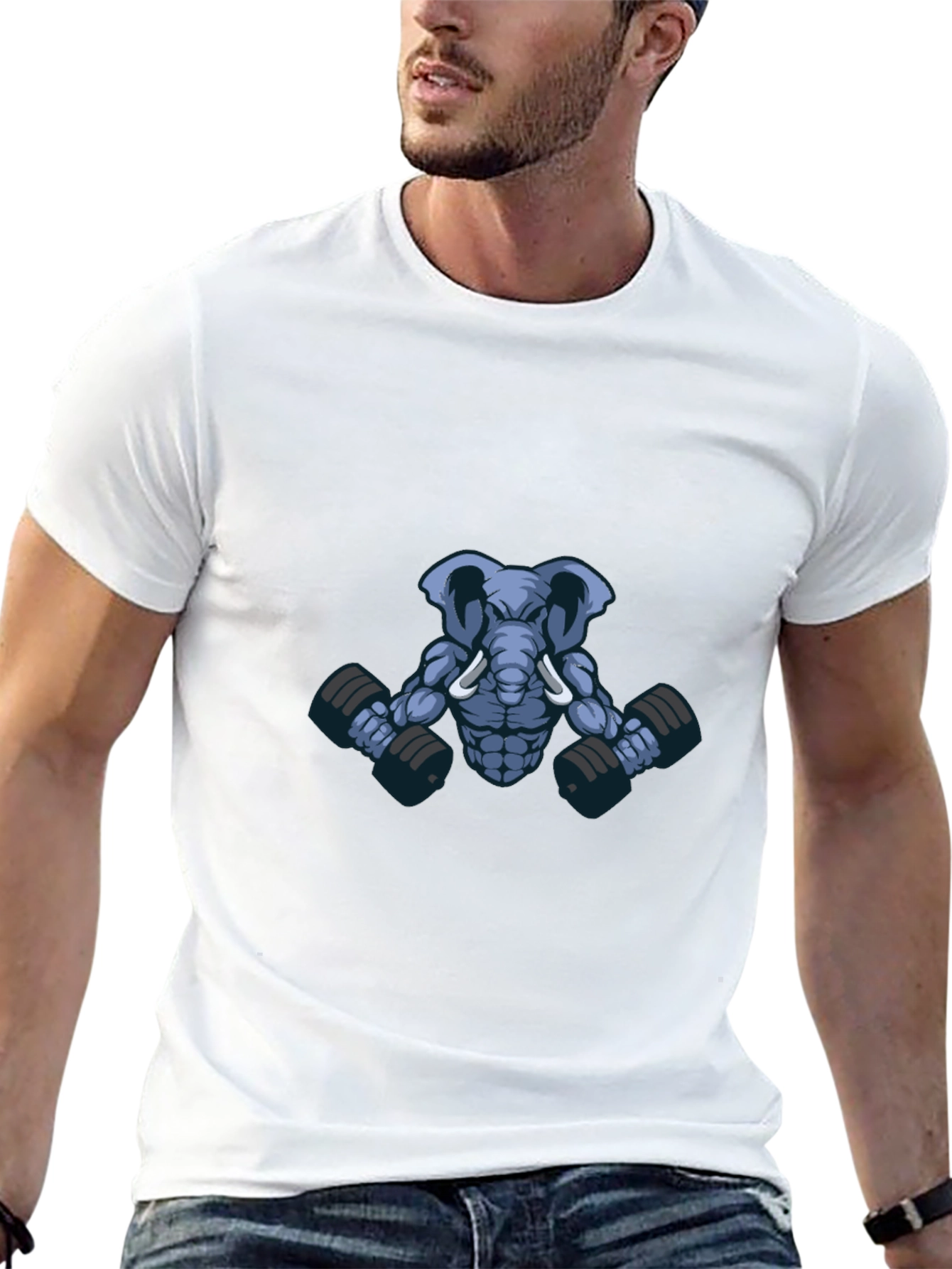Elephant Gym T-Shirt - Funny Workout Tee