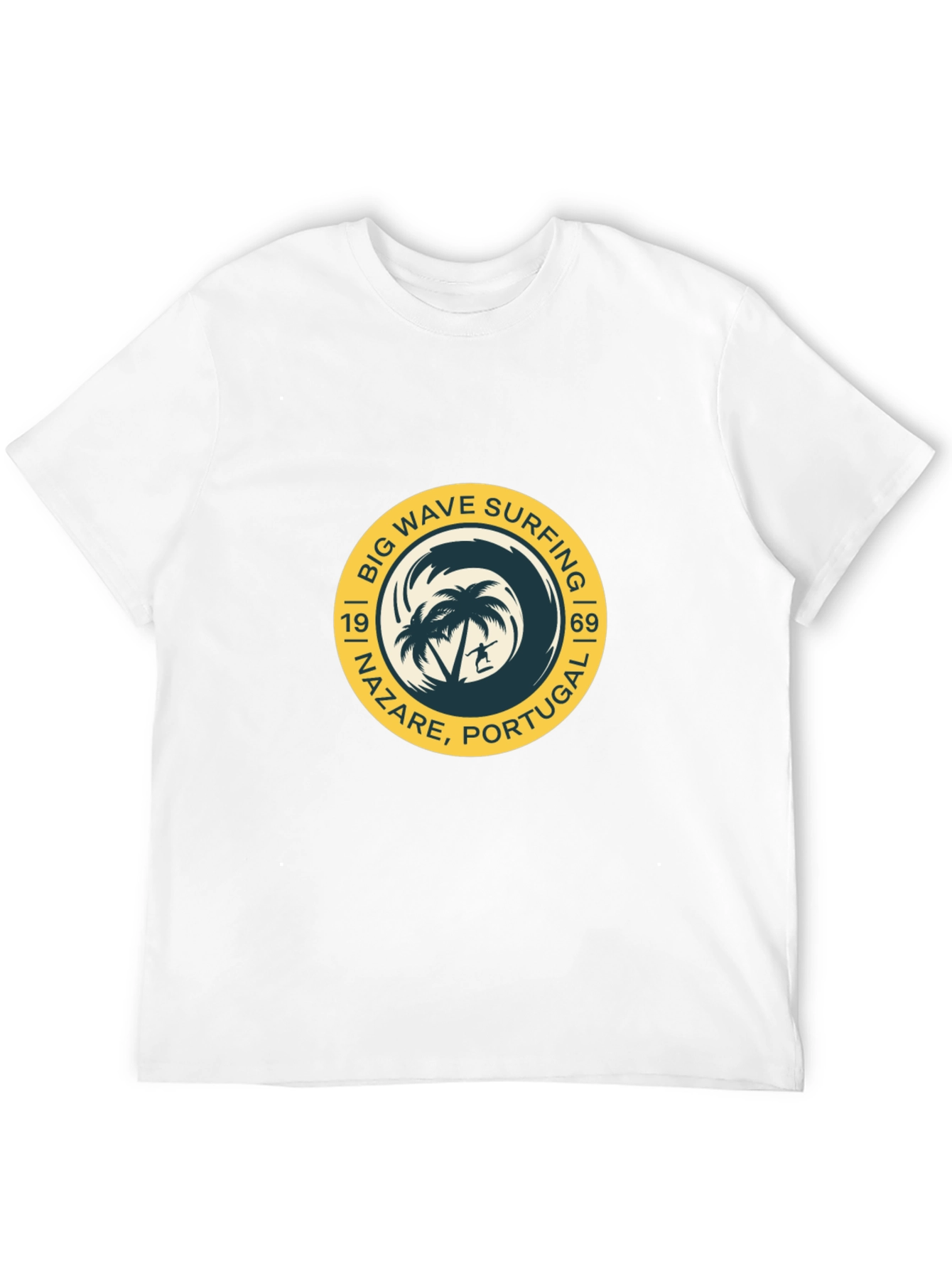 Big Wave Surfing T-Shirt - Nazare Portugal Tee