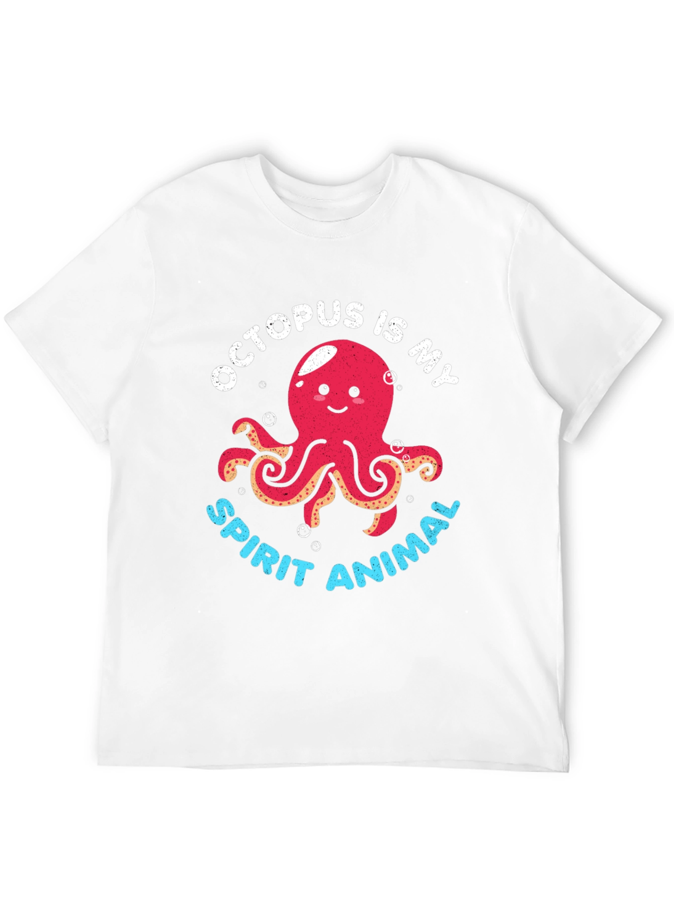 Octopus Spirit Animal Graphic Tee - Black Cotton T-Shirt