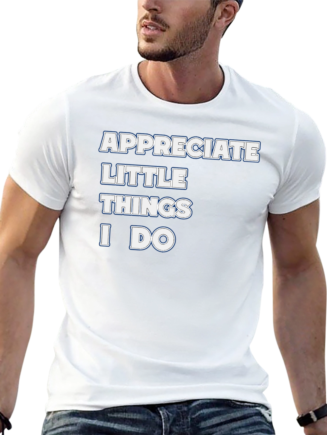 Appreciate Little Things Black Graphic Tee