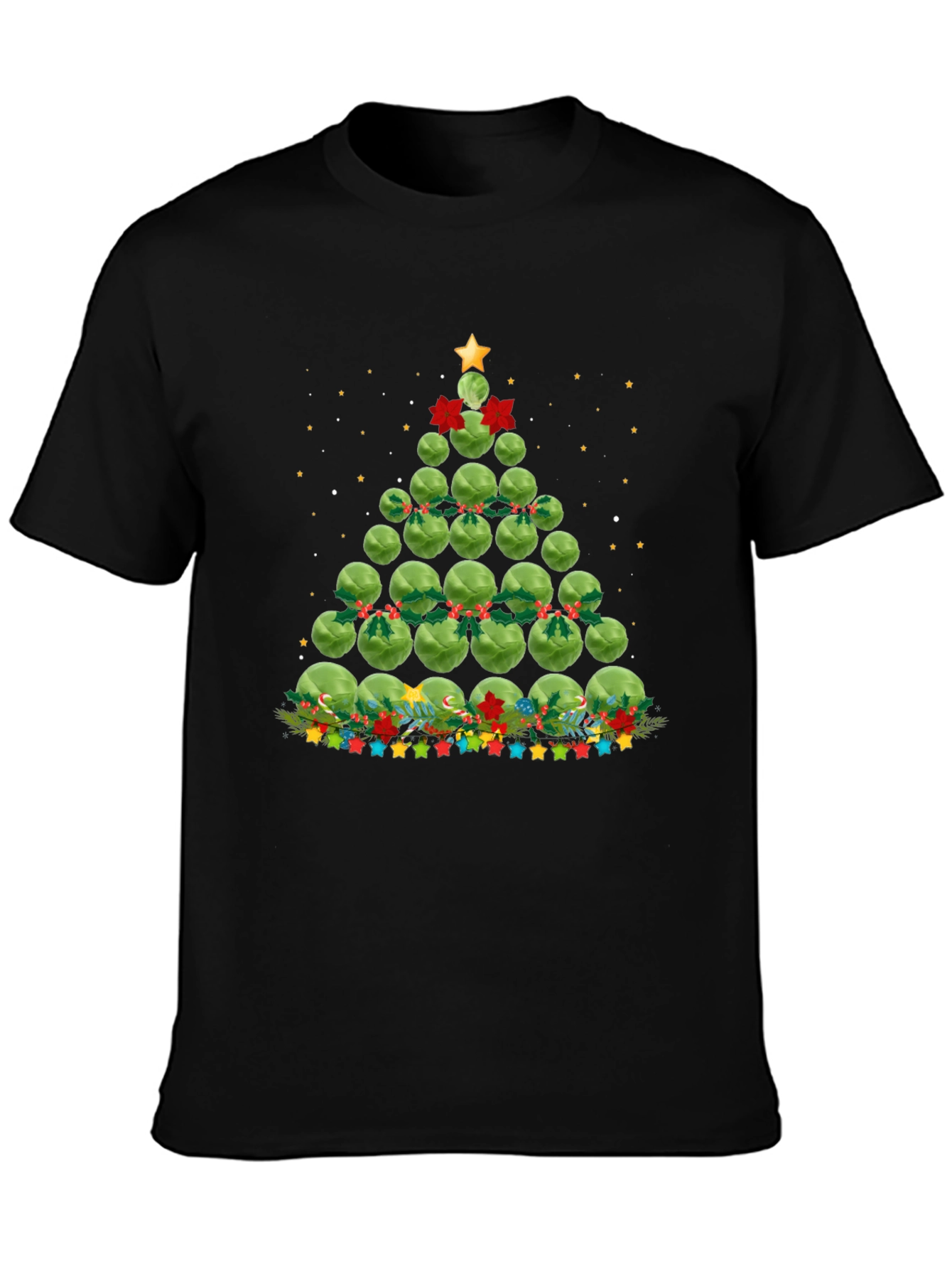 Brussels Sprouts Christmas Tree Holiday T-Shirt