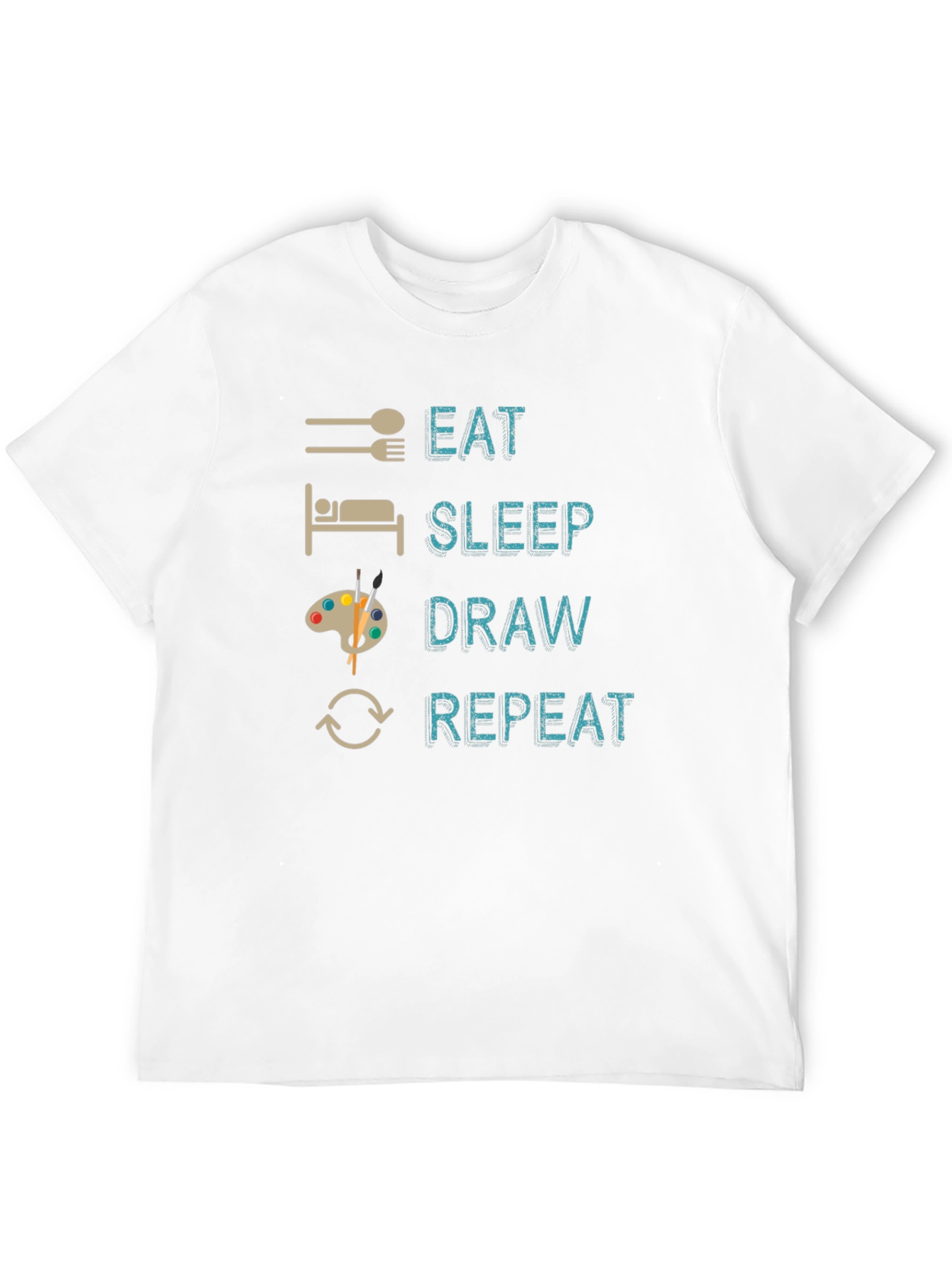Eat Sleep Draw Repeat Black Graphic Tee