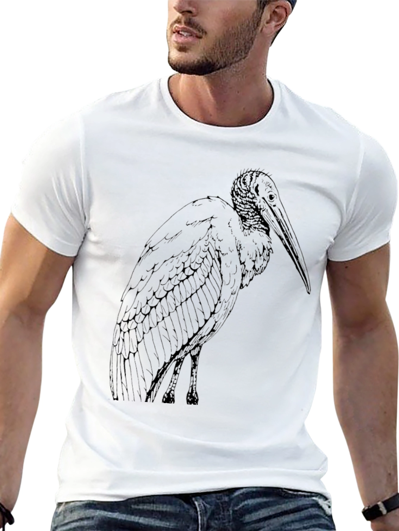 Wood Stork Graphic Tee - Mens Black T-Shirt