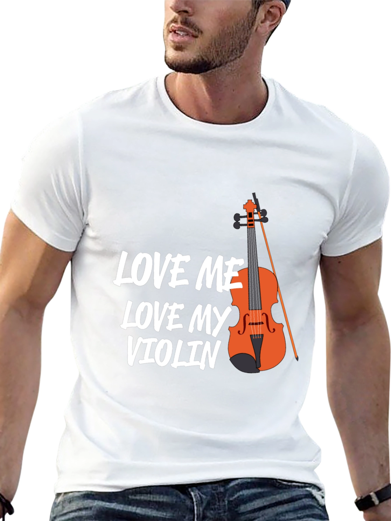 Love Me Love My Violin T-Shirt - Musician Tee