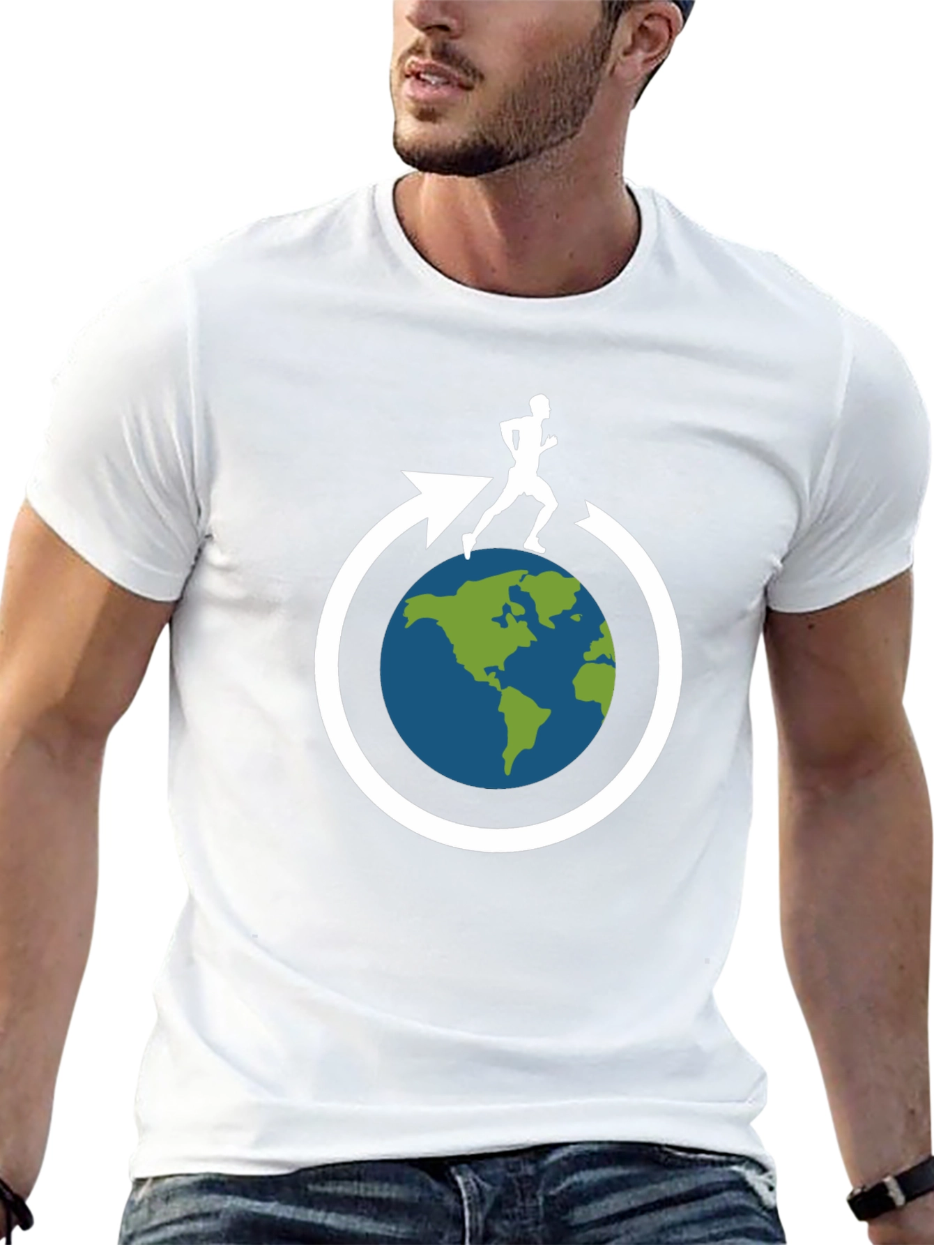 Around the World Run T-Shirt - Black