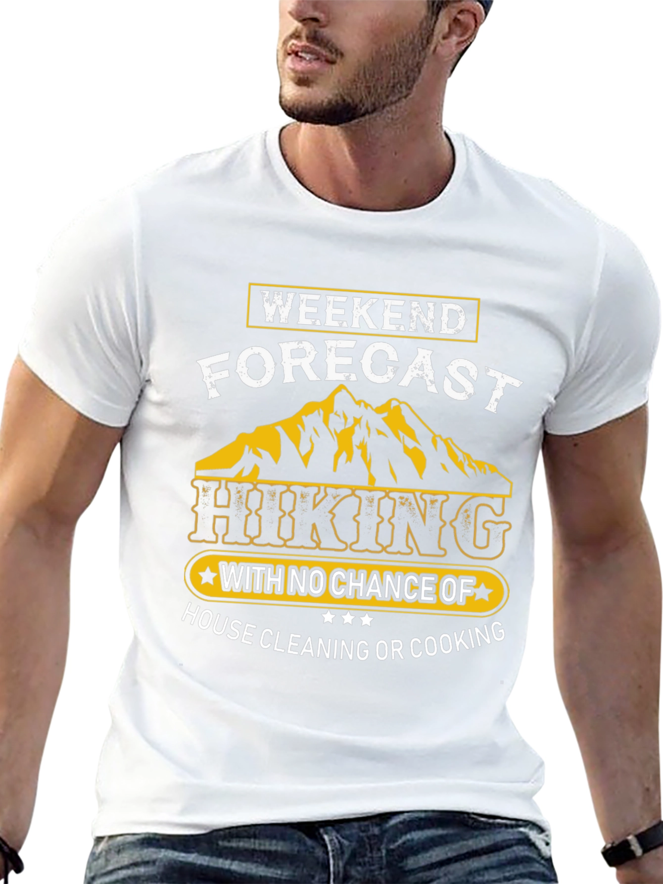 Weekend Hiking Forecast Black T-Shirt