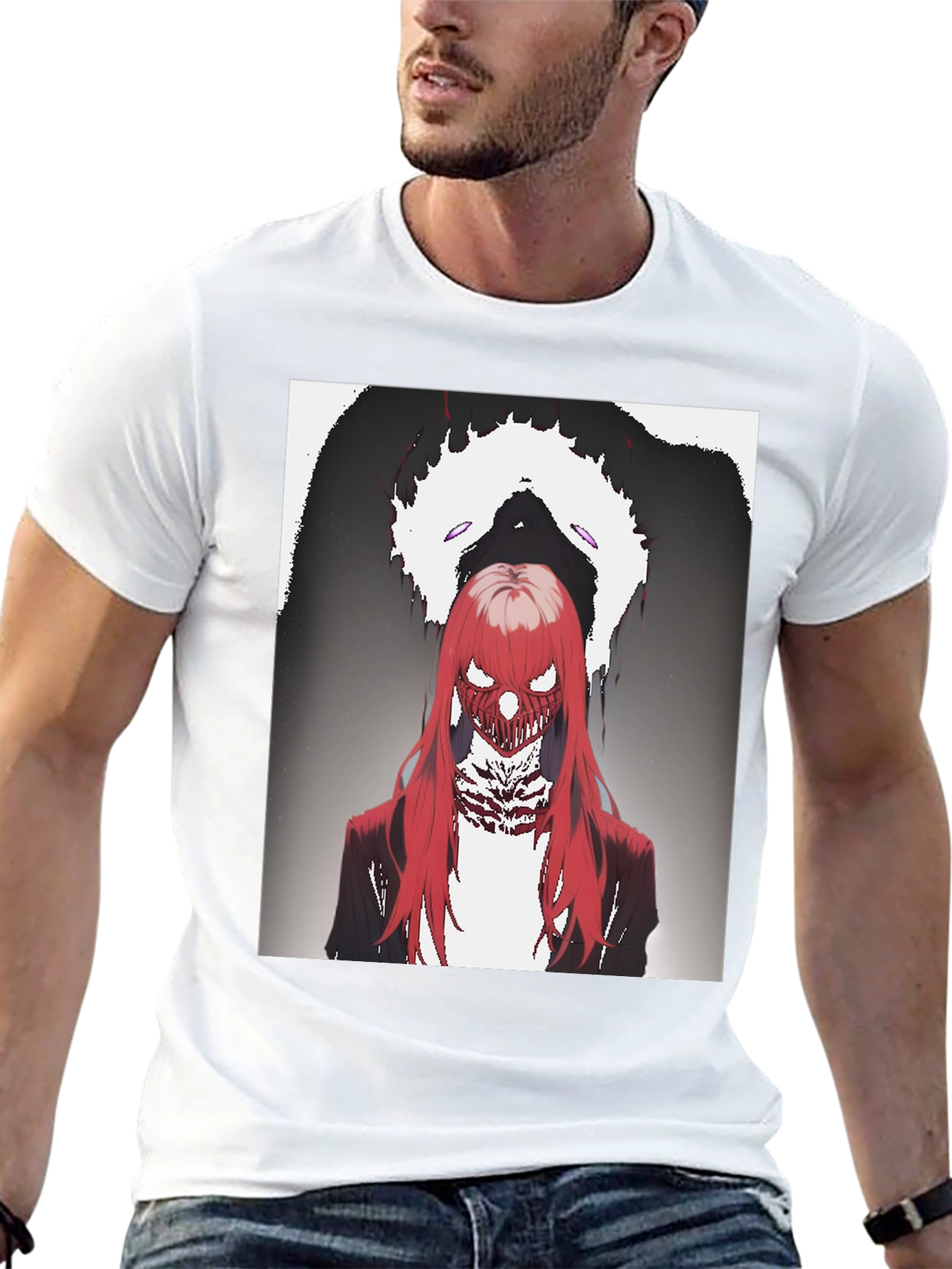 Graphic Print Tee - Red Haired Demon