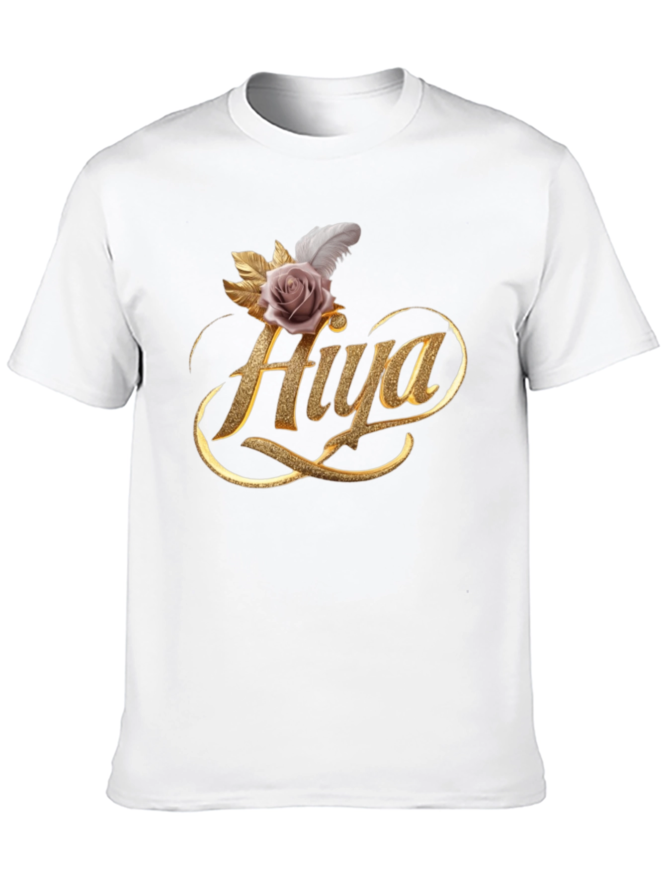 Elegant Hiya Rose Graphic Tee - Stylish Comfort