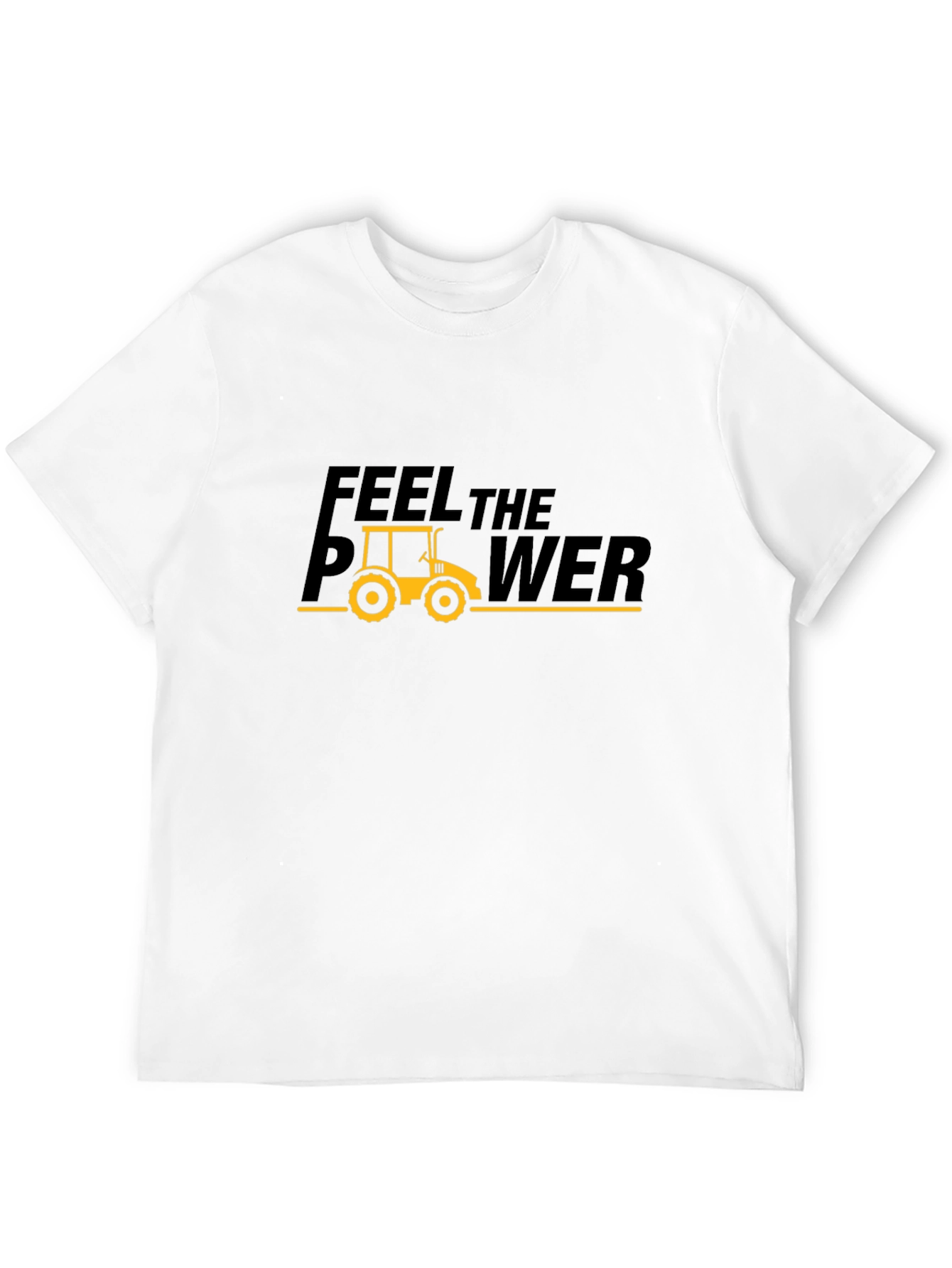 Feel The Power Tractor Graphic Tee - Black