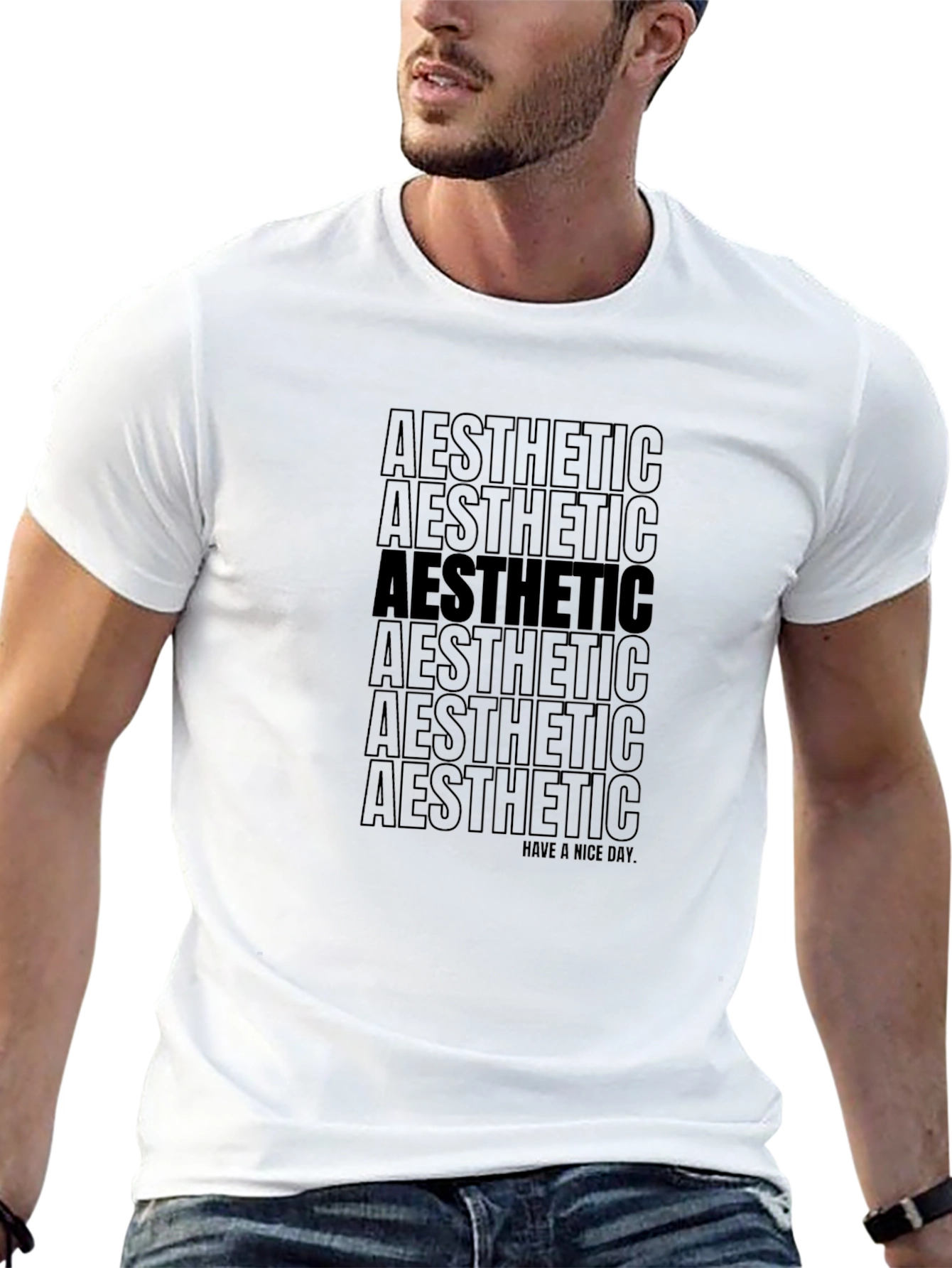 Aesthetic Graphic Tee - Black Cotton Casual Shirt