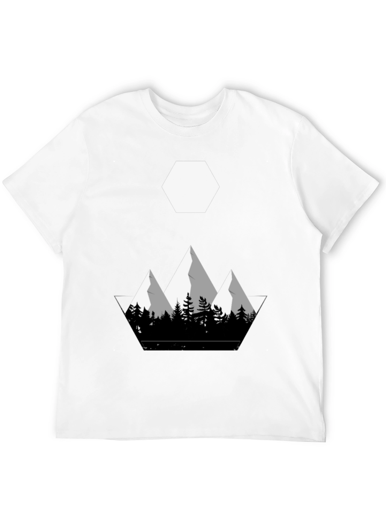 Geometric Mountain Forest T-Shirt