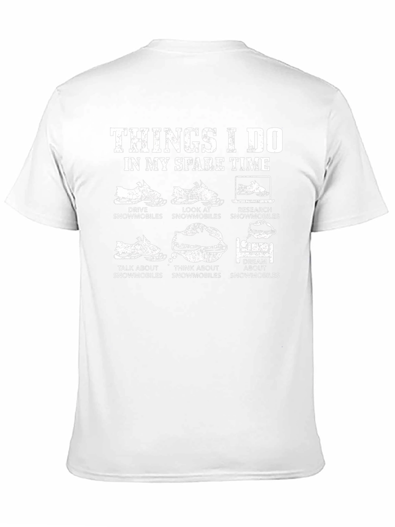 Snowmobile Spare Time T-Shirt - Black