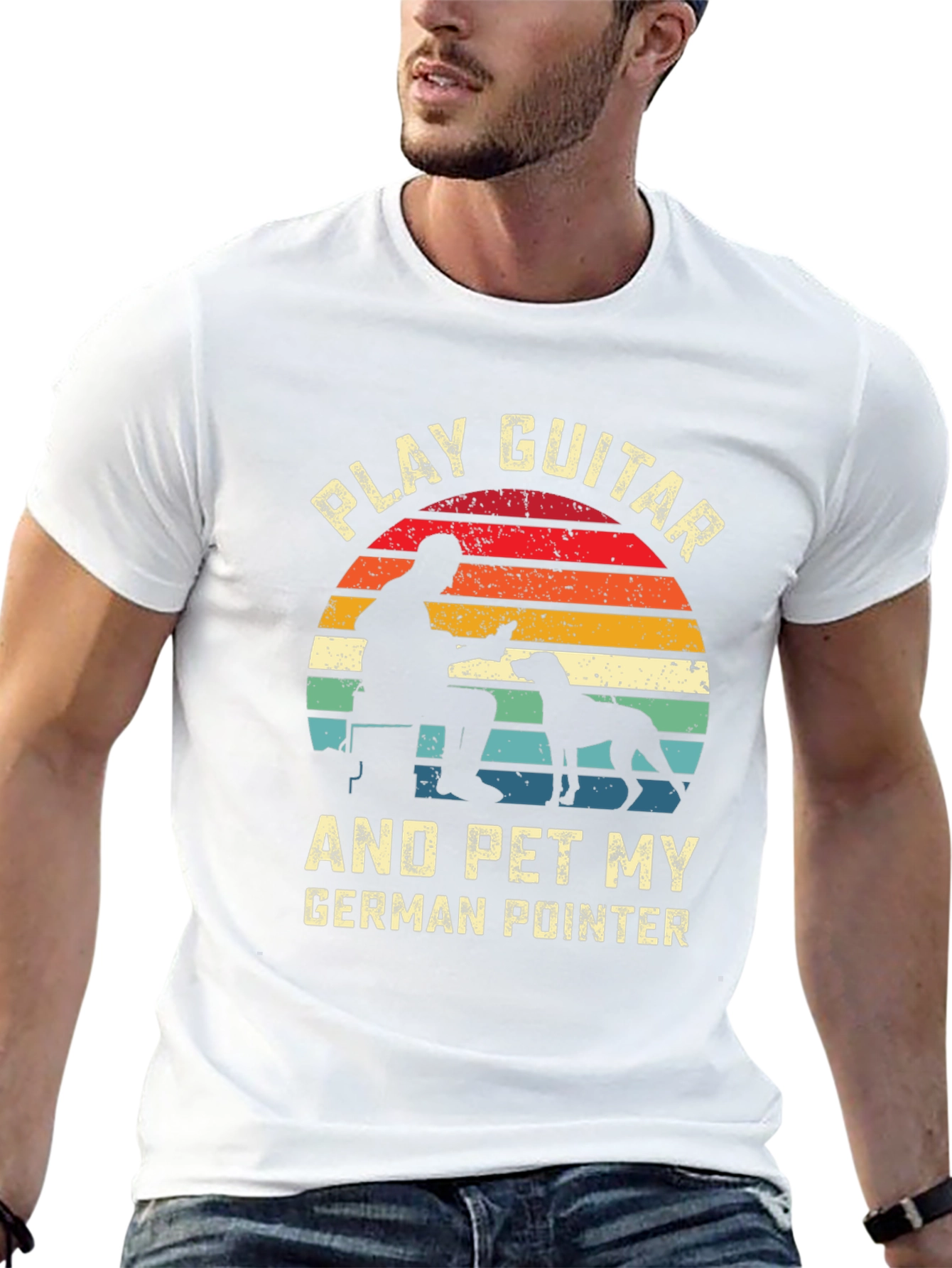 Play Guitar and Pet My German Pointer Graphic Tee