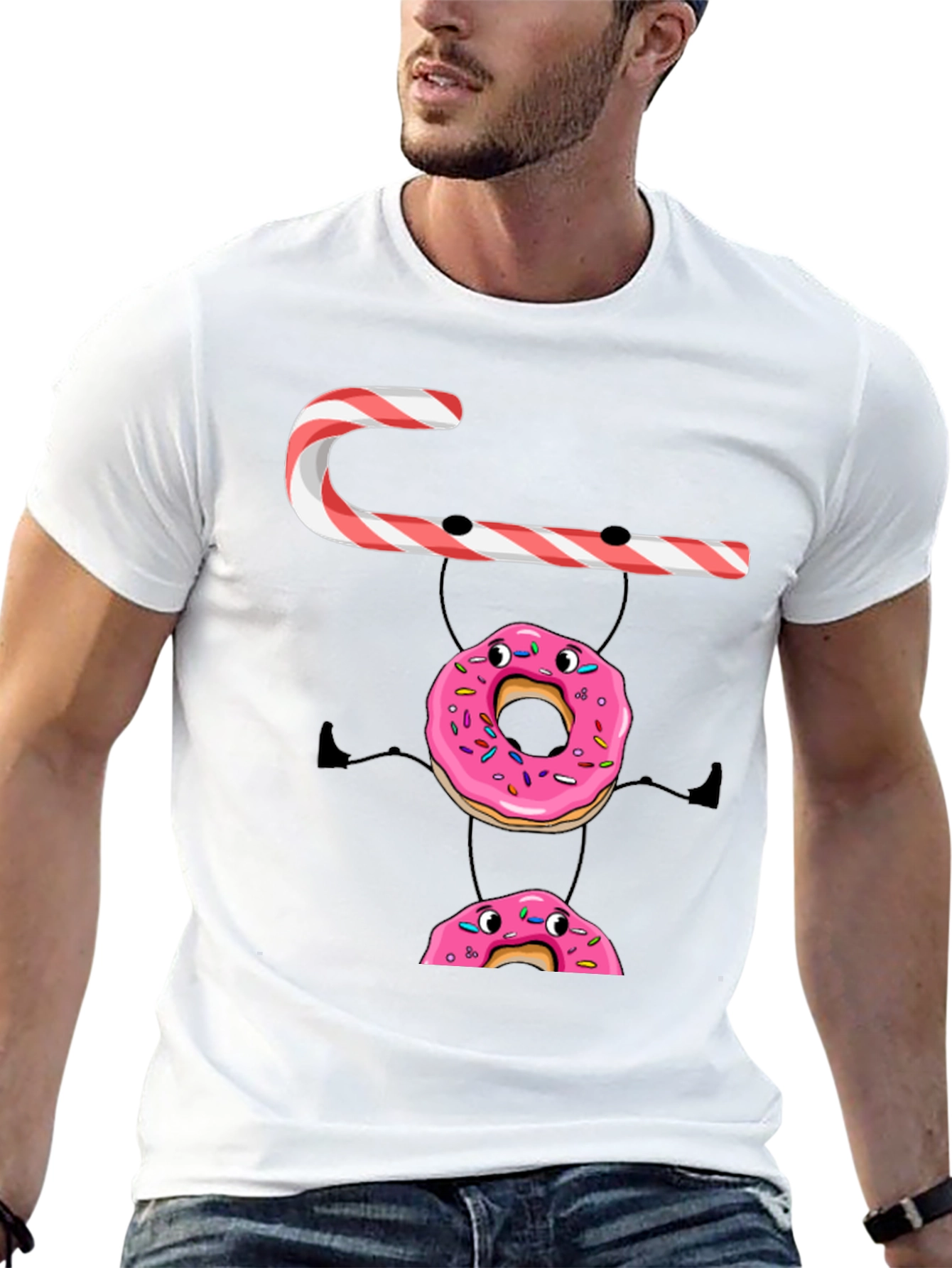 Candy Cane Donut Stack T-Shirt