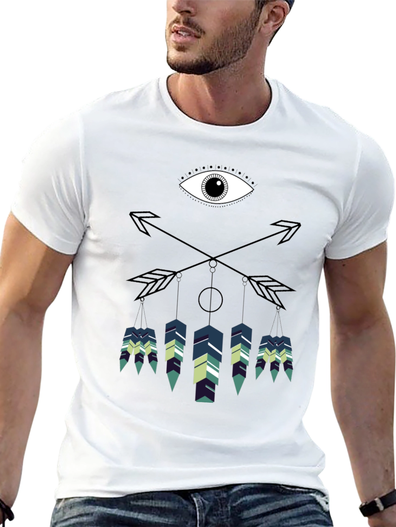 Eye & Arrow Graphic Tee - Stylish Casual Wear