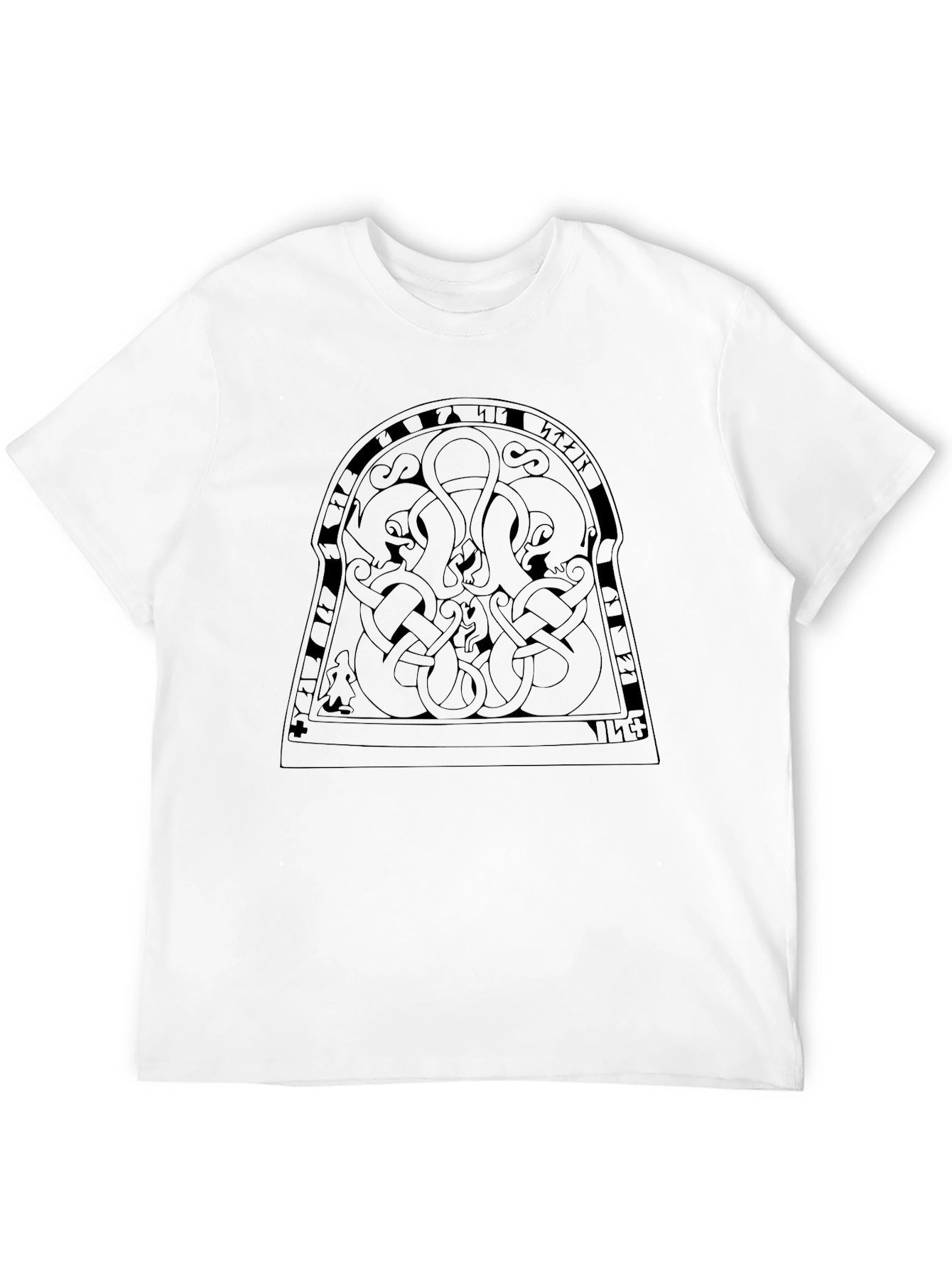 Viking Knotwork Graphic Tee - Black