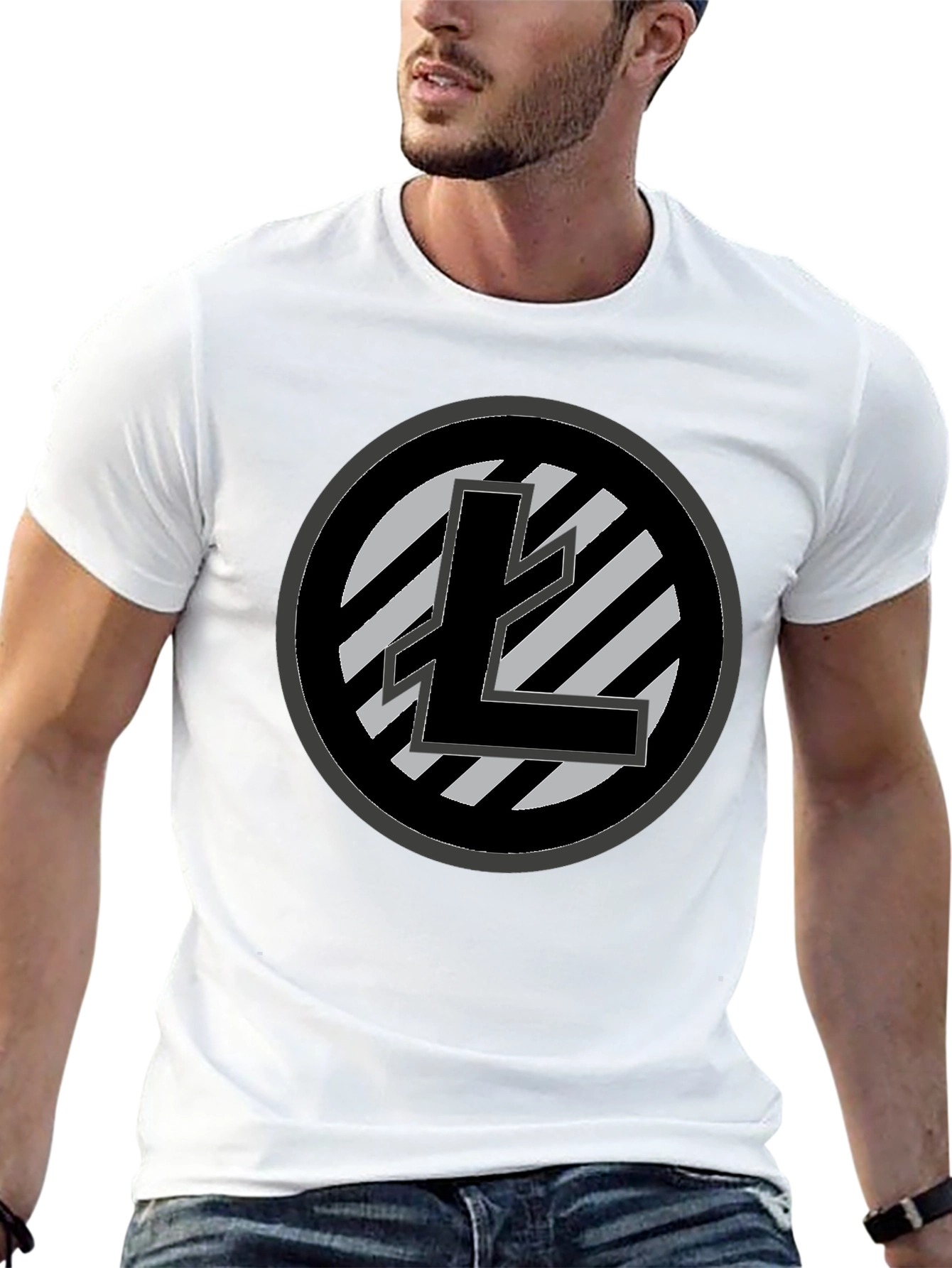Litecoin Crypto T-Shirt - Black Cotton Tee