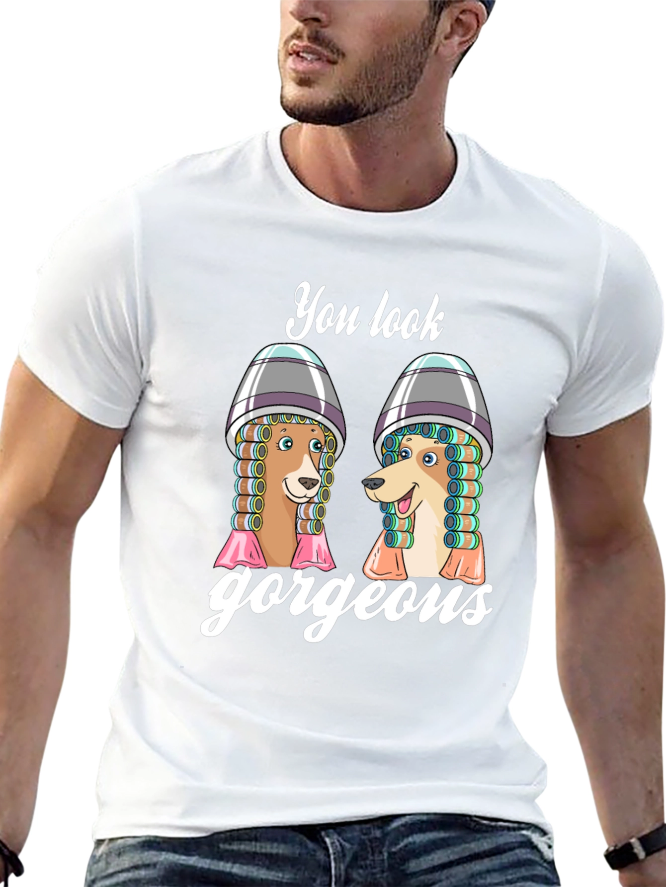 You Look Gorgeous Dog Salon Black T-Shirt