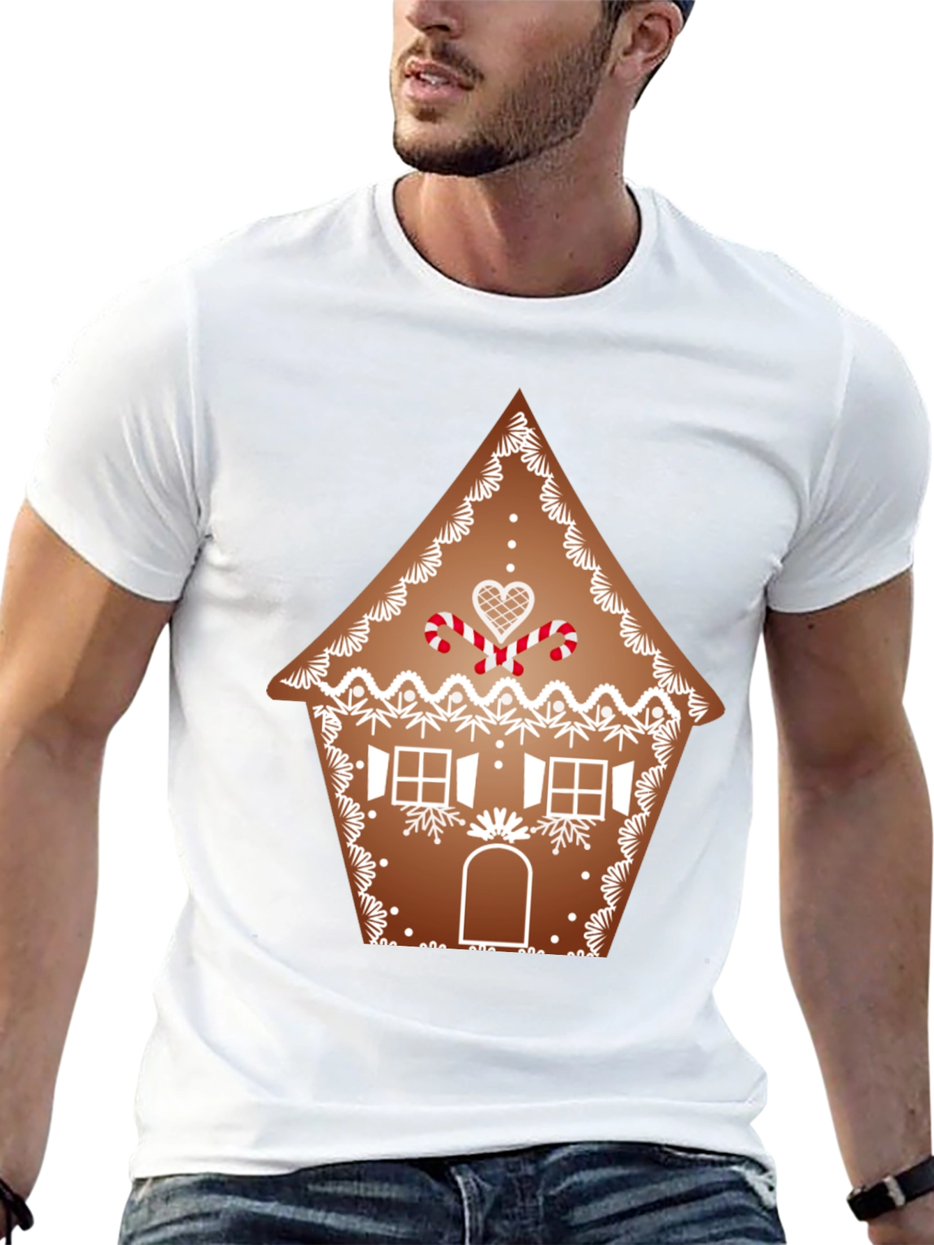 Gingerbread House T-Shirt - Festive Holiday Apparel