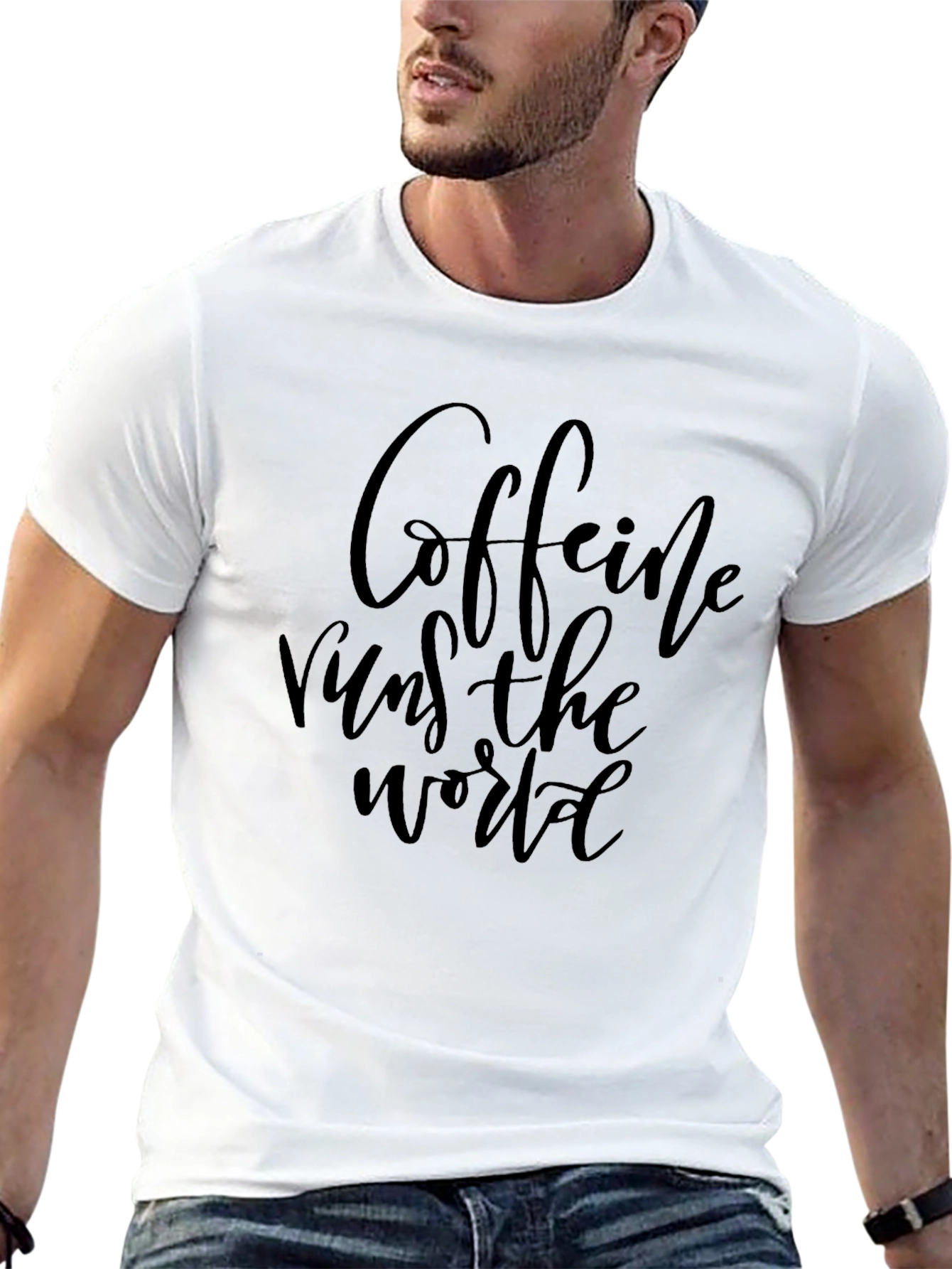 Caffeine Runs the World Black T-Shirt